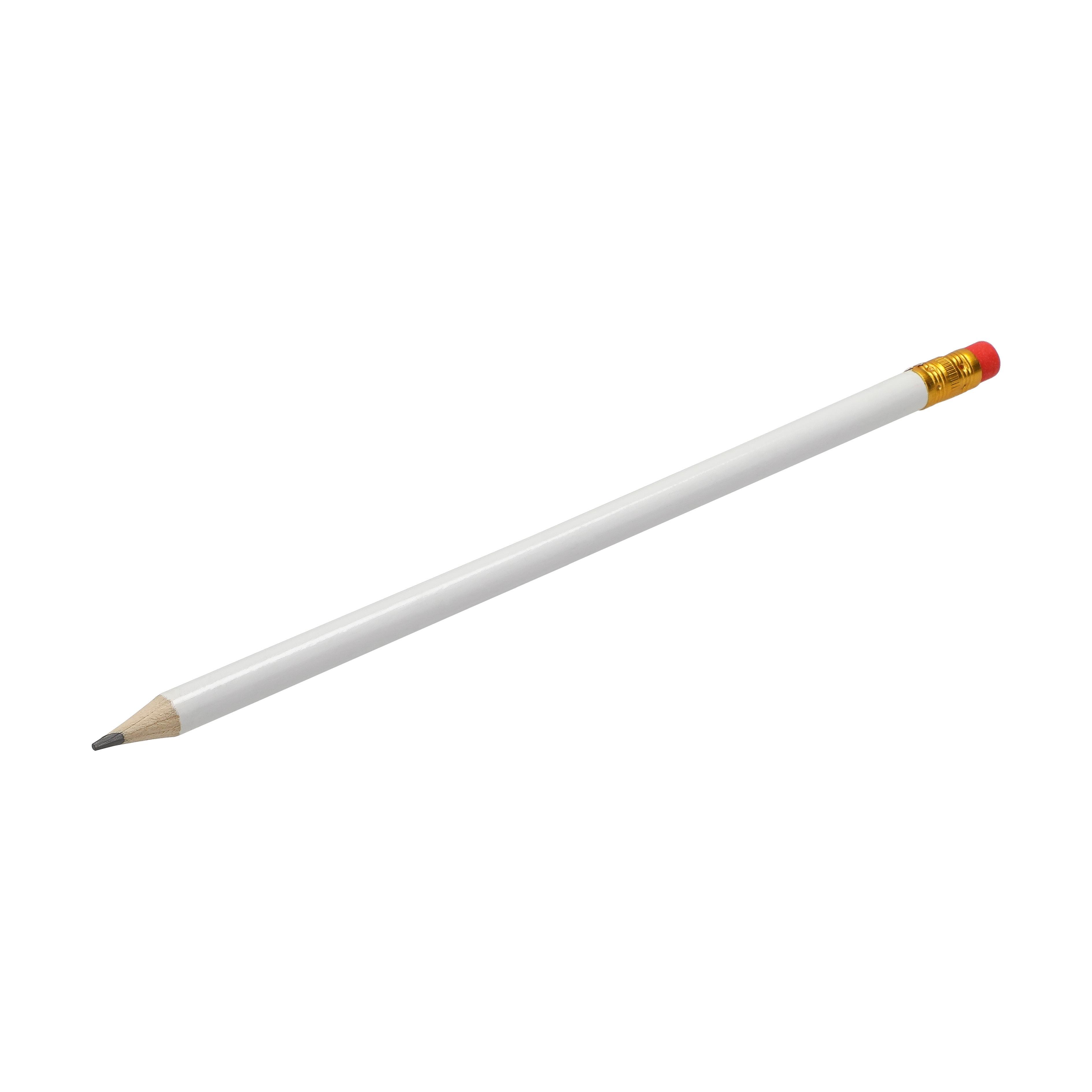 Bleistift ´White´ mit Radiergummi