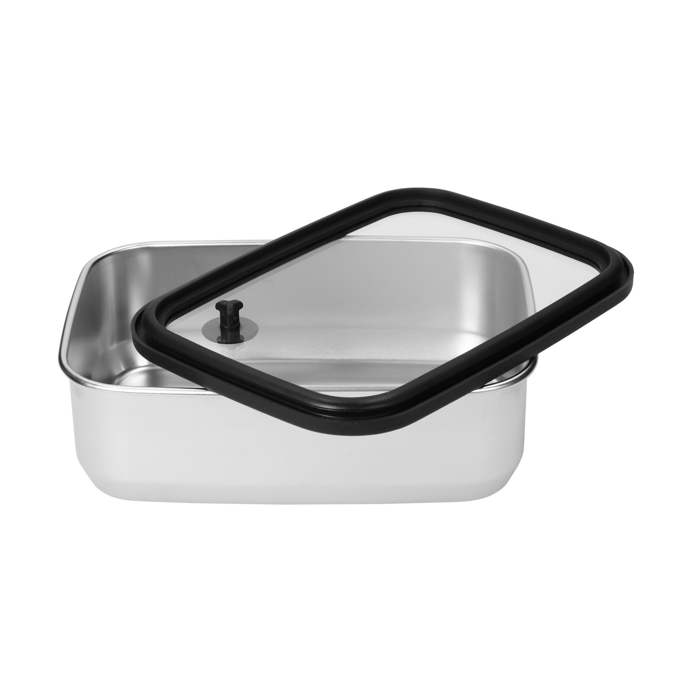 Edelstahl-Lunchbox mit Glasdeckel ´RILO´, 1100 ml