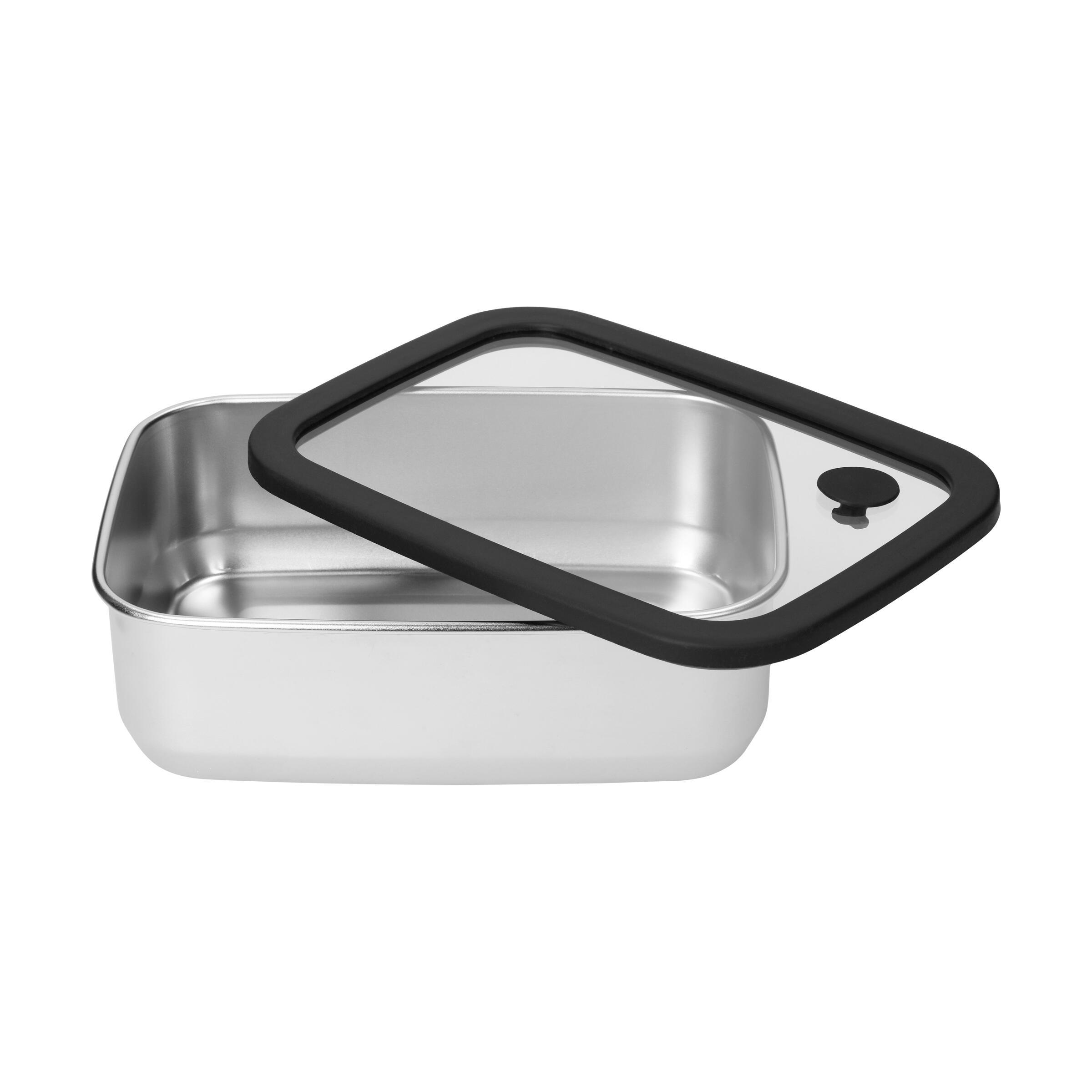 Edelstahl-Lunchbox mit Glasdeckel ´RILO´, 1100 ml