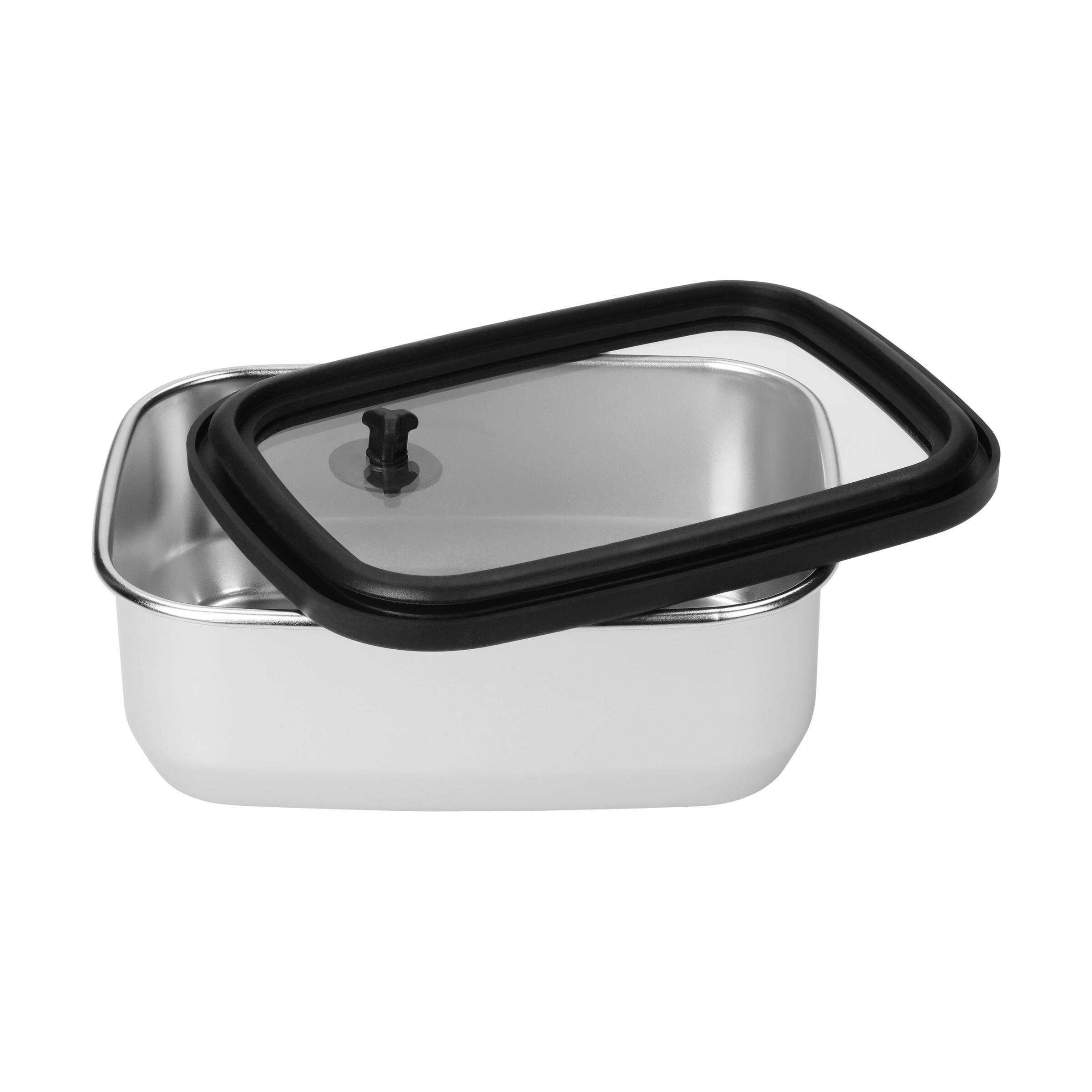 Edelstahl-Lunchbox mit Glasdeckel ´RILO´, 550 ml