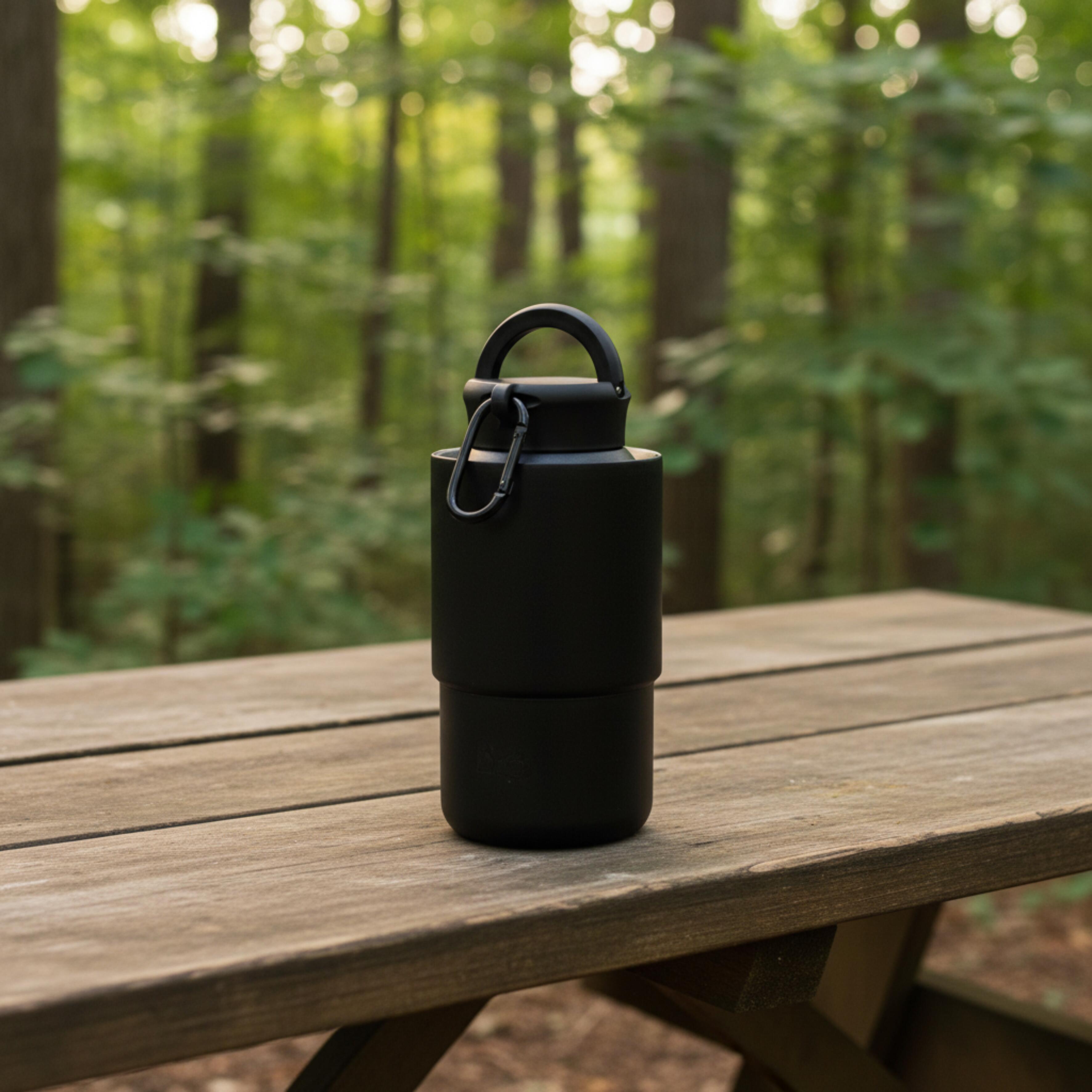 Edelstahlbecher mit Karabiner ´Trail´