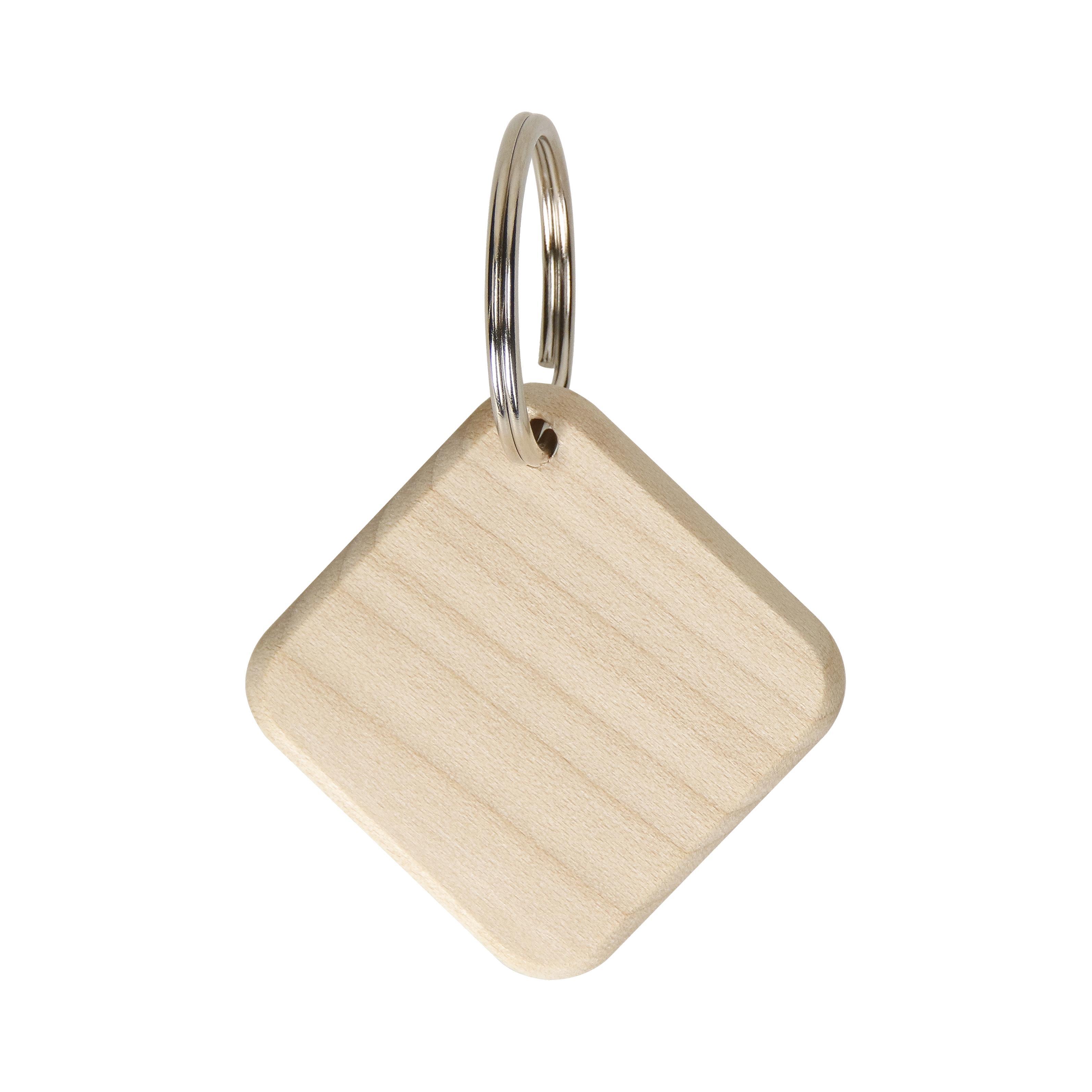 Holzschlüsselanhänger ´Maple´ eckig