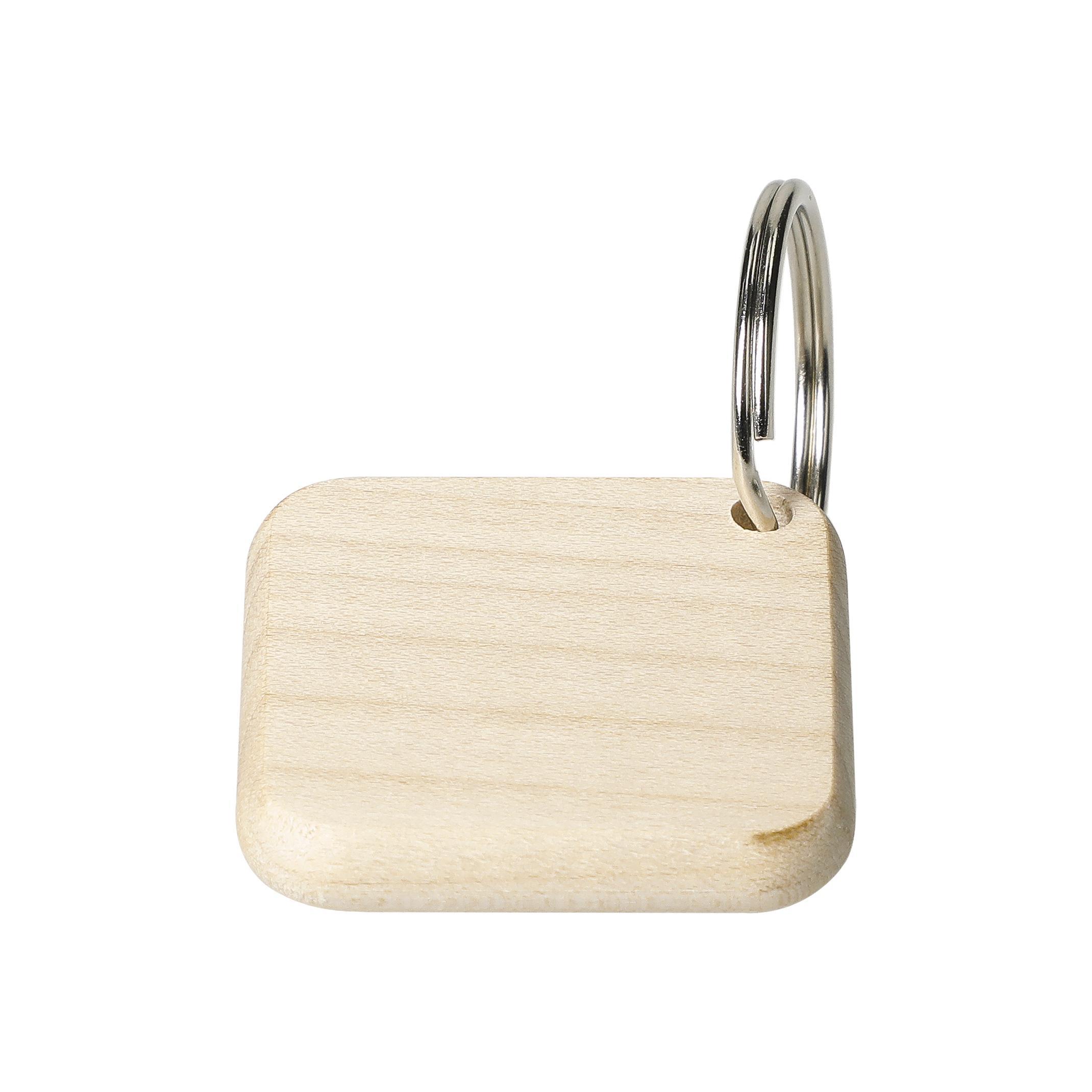 Holzschlüsselanhänger ´Maple´ eckig