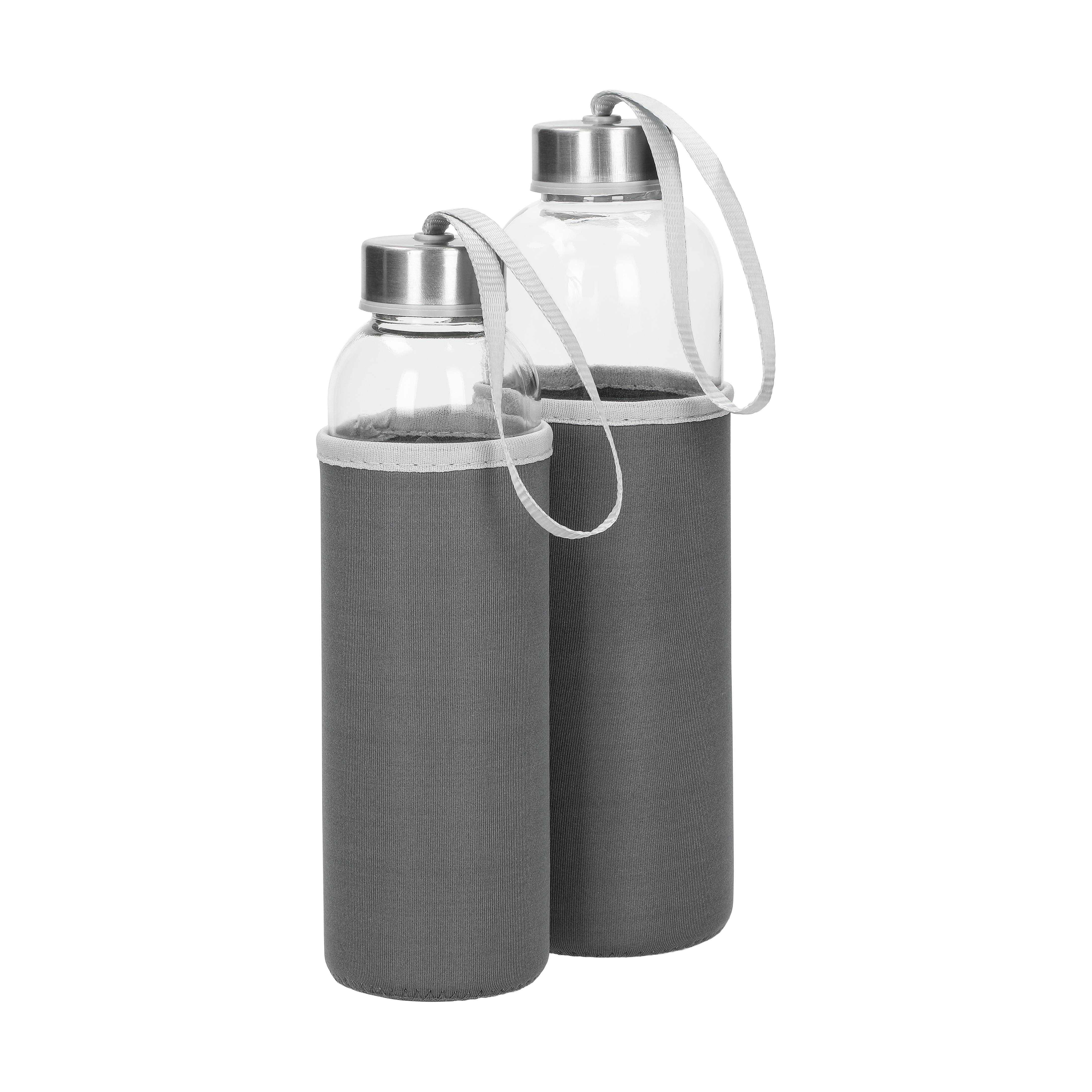 Glasflasche mit Hülle ´Pure´, 0,5l