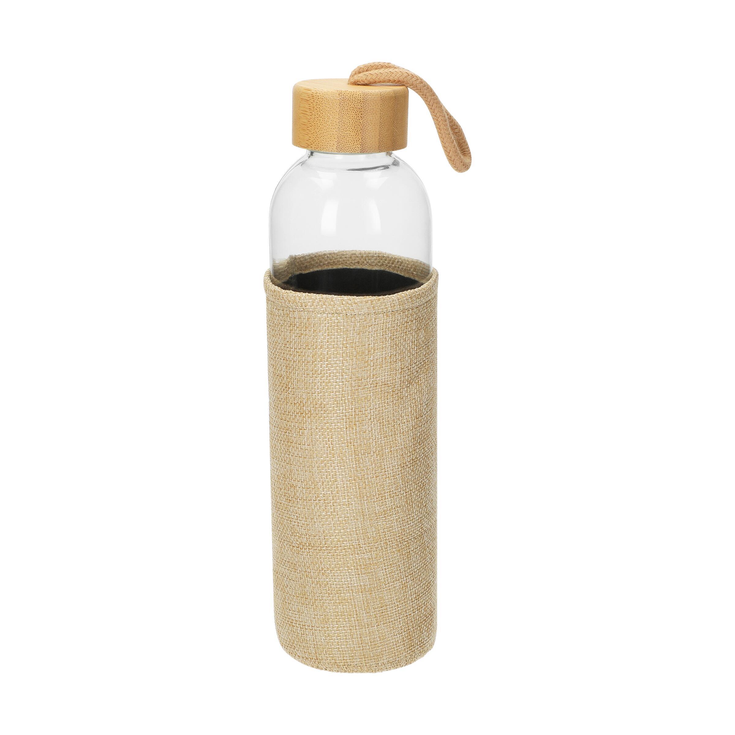 Glasflasche mit Hülle ´Natural´, 0,7l