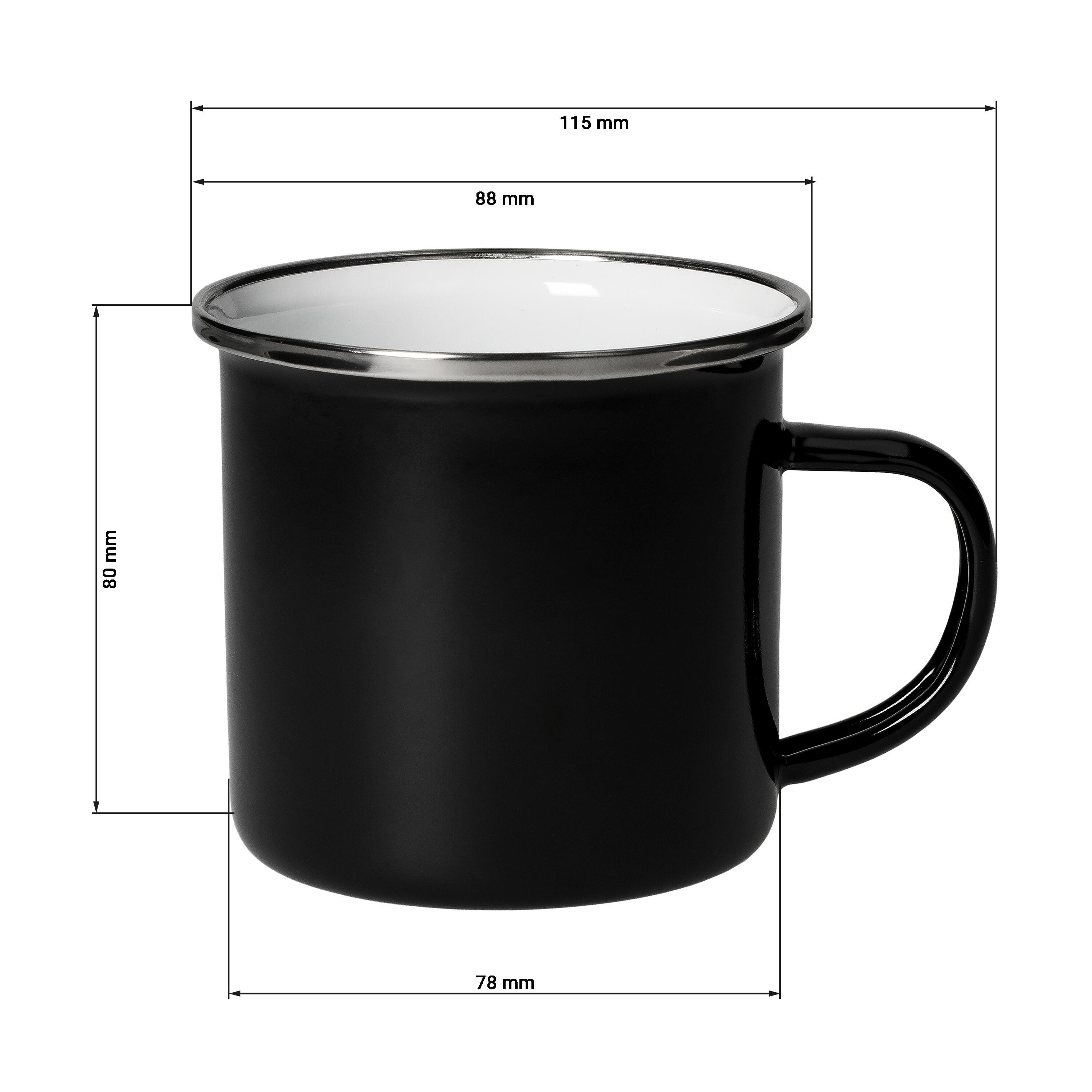 Emaille-Becher ´Cozy´, 300 ml, schwarz