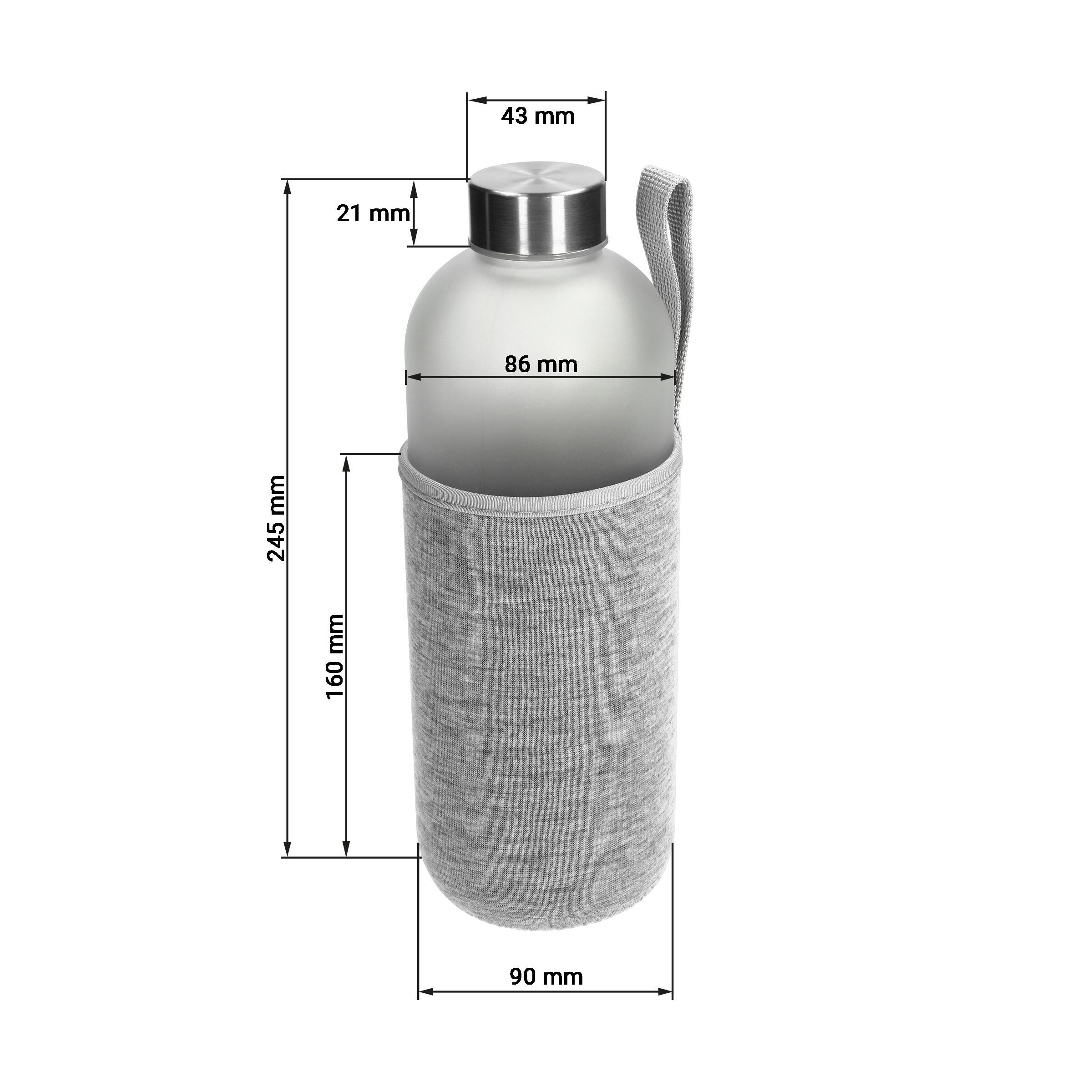 Glasflasche mit Hülle ´Iced´ 1,0 l