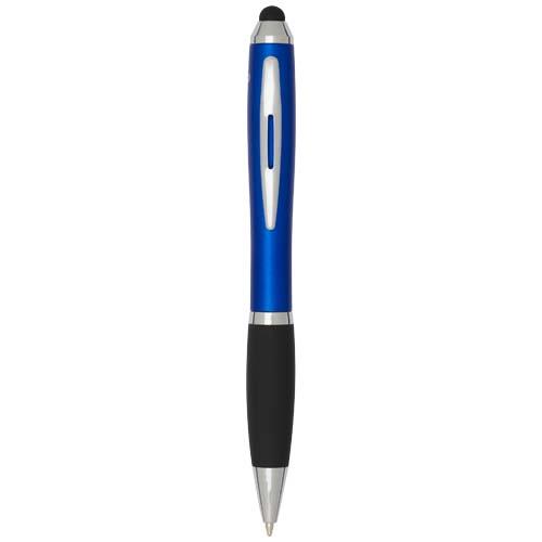 Nash RCS Stylus Kugelschreiber aus recyceltem Kunststoff mit farbigem Schaft und schwarzem Griff (blaue Tinte)