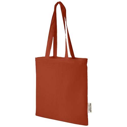 Madras 140 g/m² Baumwoll Tragetasche aus GRS recycelter Baumwolle, 7L