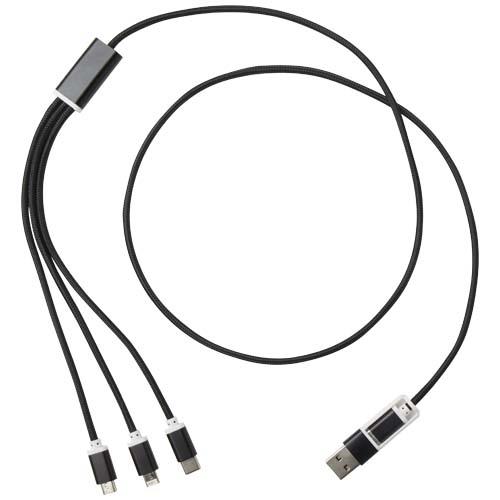 Versatile 5-in-1 Ladekabel aus recyceltem Aluminium