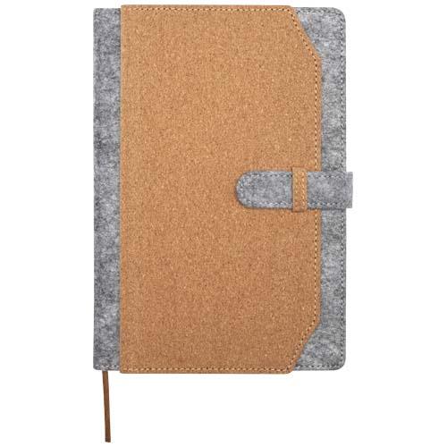 Viviana A5 Notizbuch aus recyceltem Filz und Kork