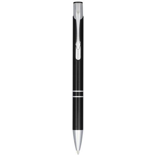 Moneta Druckkugelschreiber aus eloxiertem Aluminium (schwarze Mine)