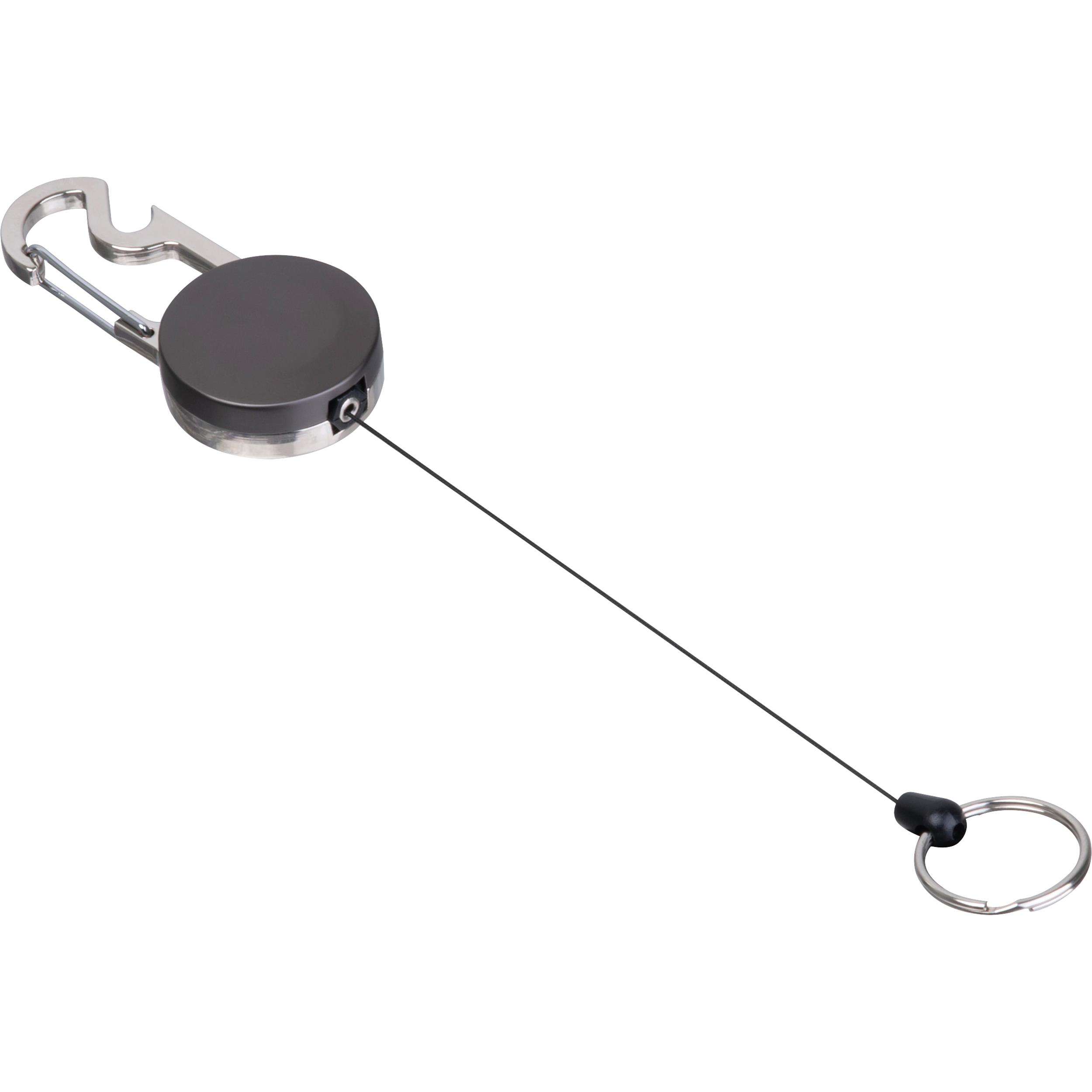Ausziehbarer Schlüsselanhänger mit Karabiner aus Metall PEGGY