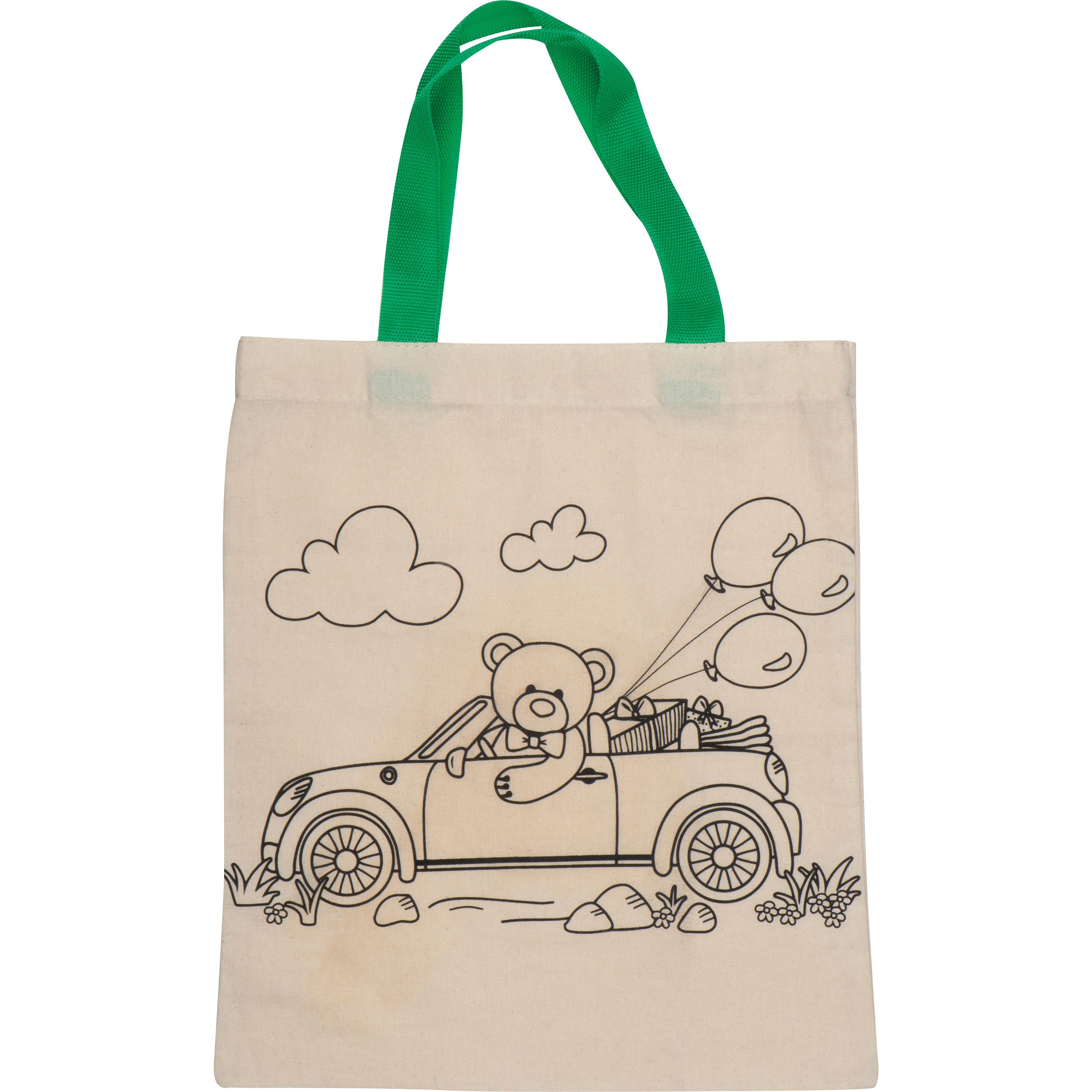 Baumwolltasche zum Ausmalen OLIVE