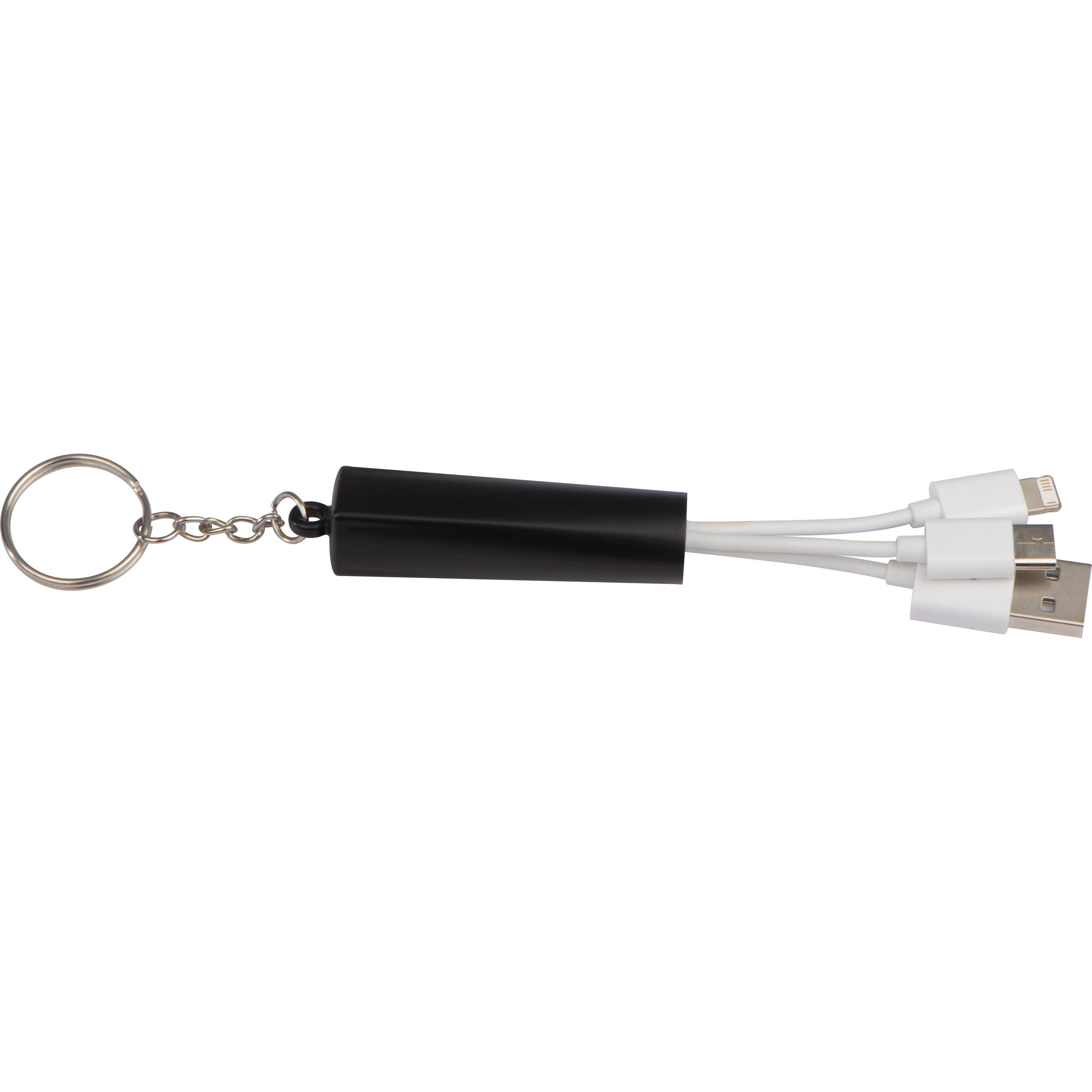 Schlüsselanhänger mit 3in1 USB Ladekabel LANA
