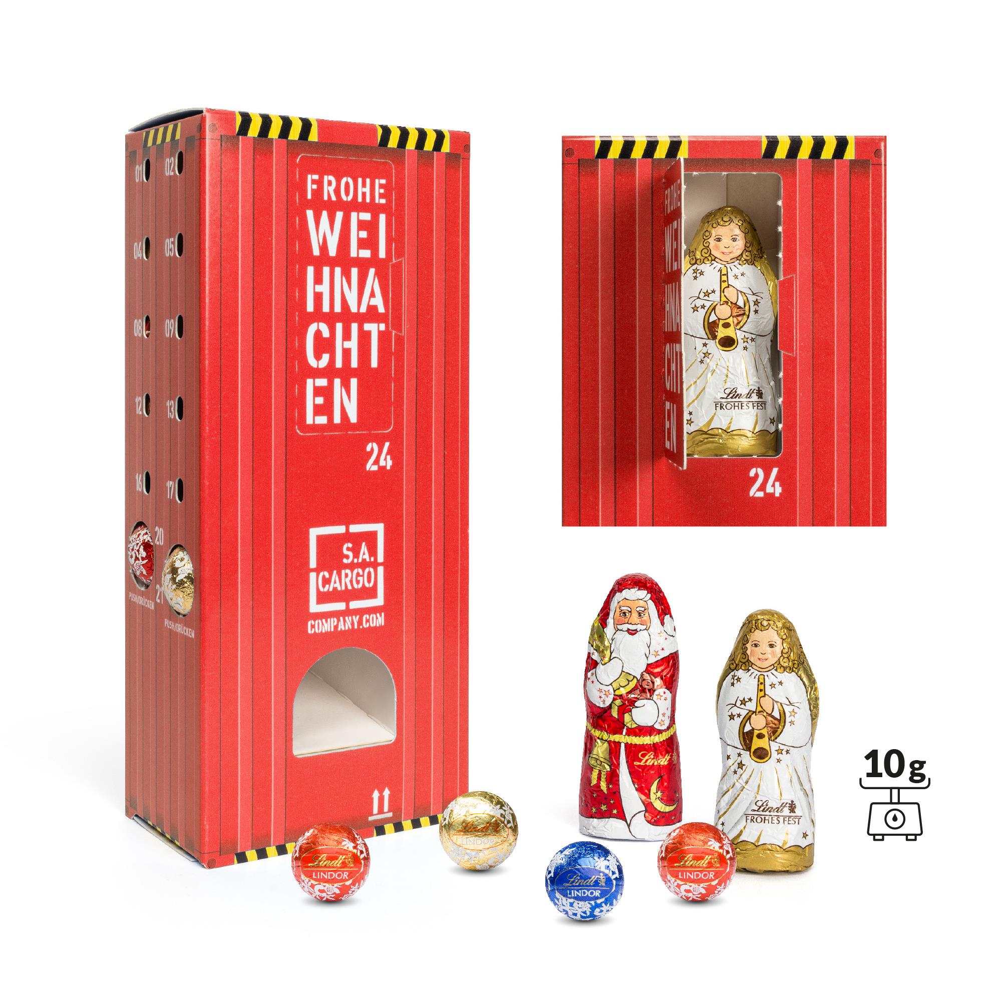 Lindt Lindor Adventsspender ´Turm´ mit Hohlfigur