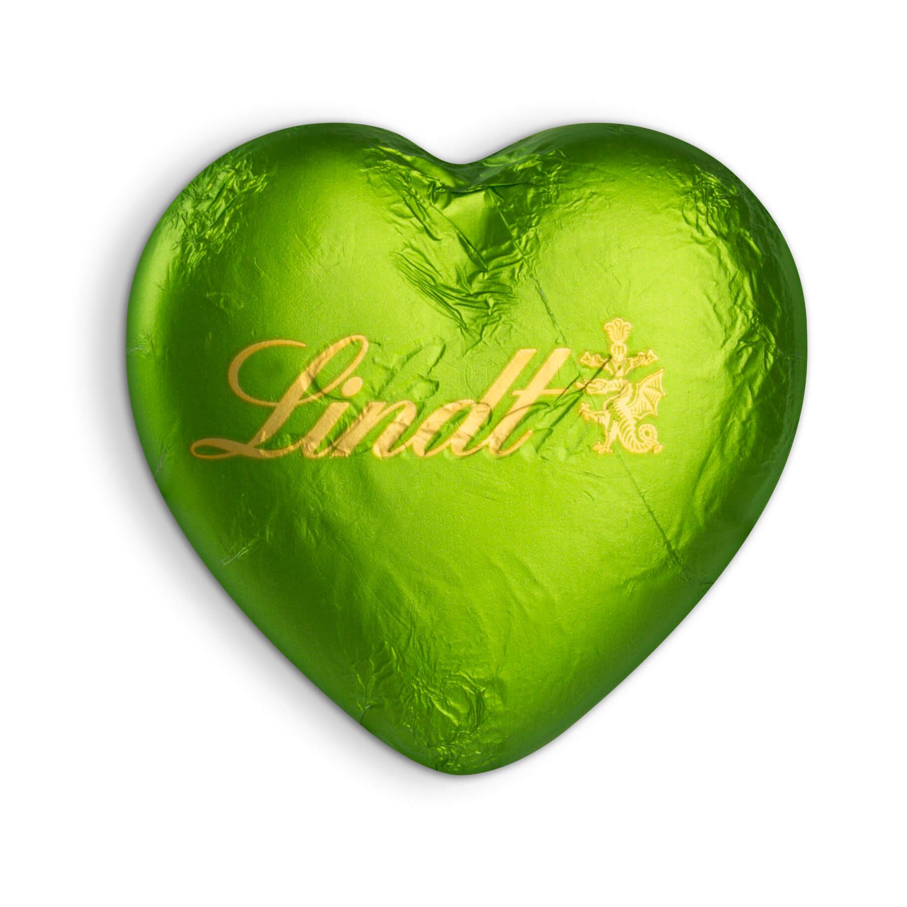 Werbekarte mit Lindt Schokoladen Herz 20 g