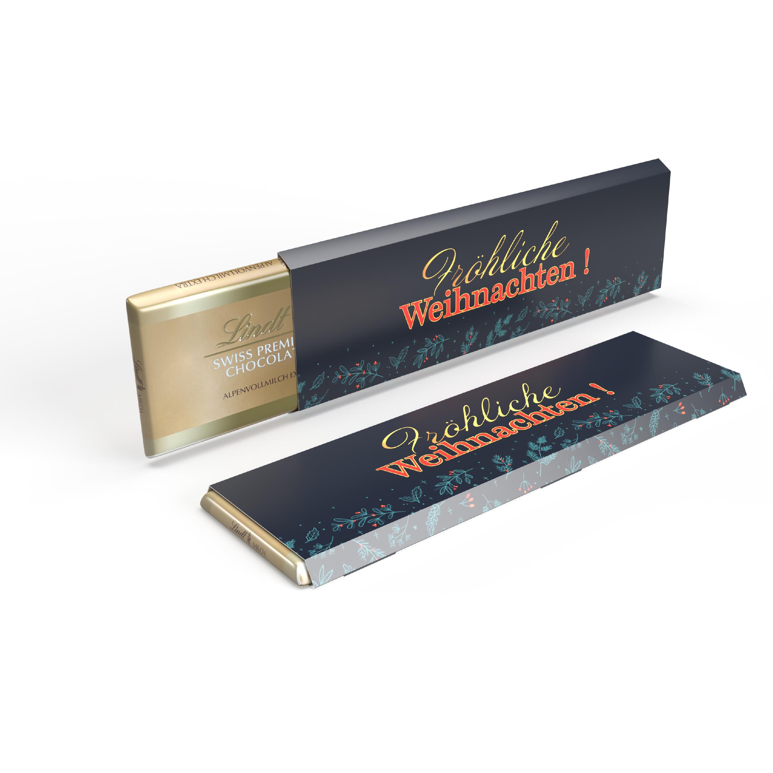 Lindt Alpenvollmilch Extra Tafel im Werbeschuber