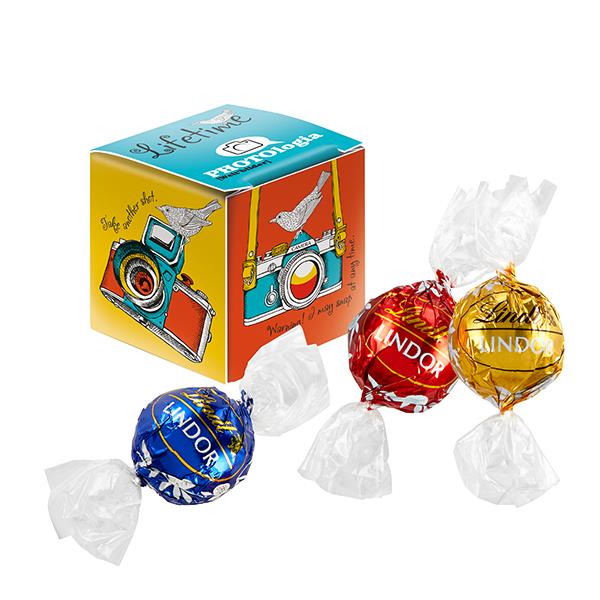 Mini Promo-Würfel mit Lindt Lindor Kugel Mix