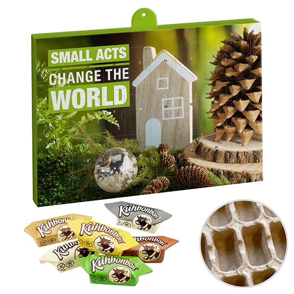 Premium Marken-Adventskalender PAPIER mit Kuhbonbons®