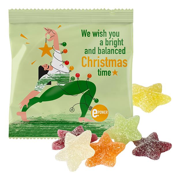 Veganes Weihnachtsgelee im konventionellen Tütchen