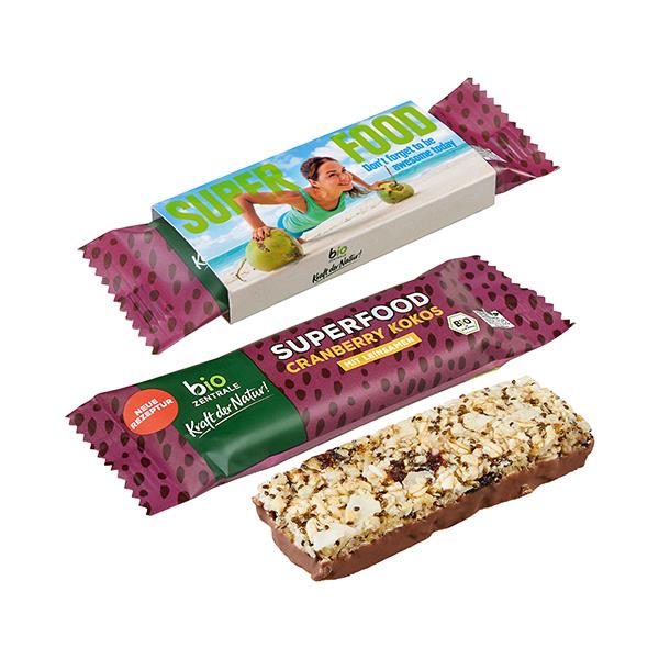 BIO Müsliriegel SUPERFOOD Cranberry + Kokos