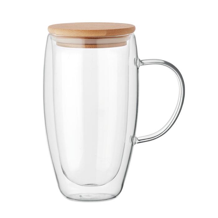 Doppelwandiger Glasbecher 450ml