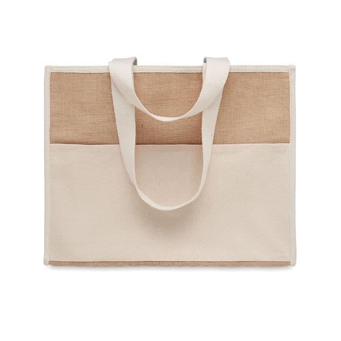 Jute-Canvas Shopping Tasche