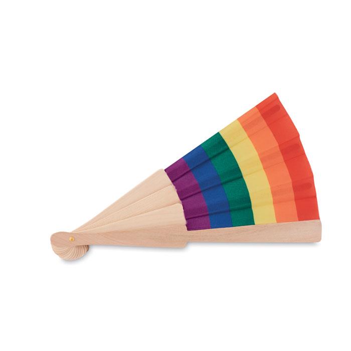 Fächer regenbogenfarbig