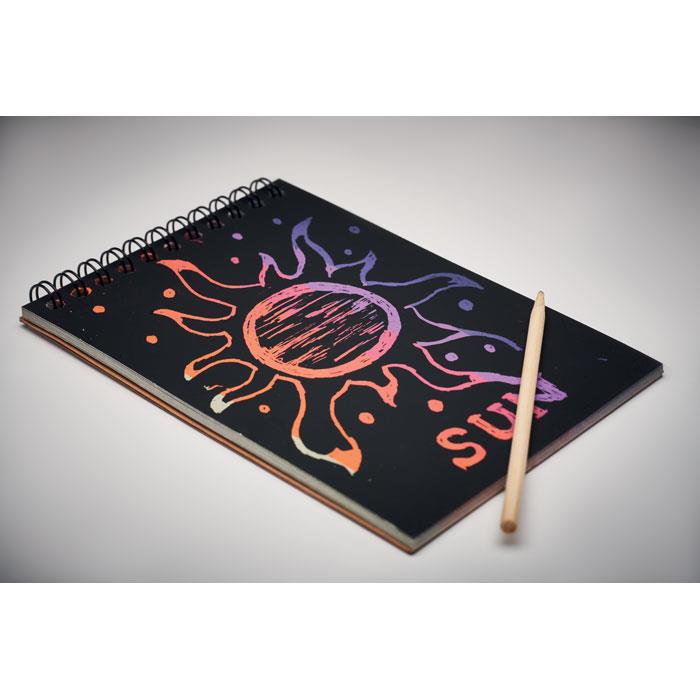 Notizbuch mit Kratzpapier