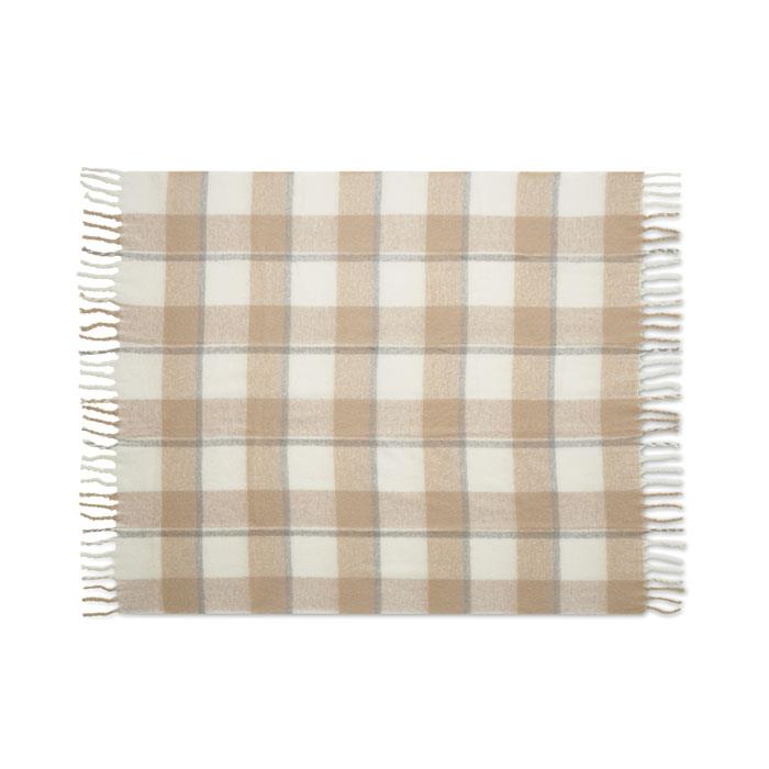 Karierte Mohair-Decke