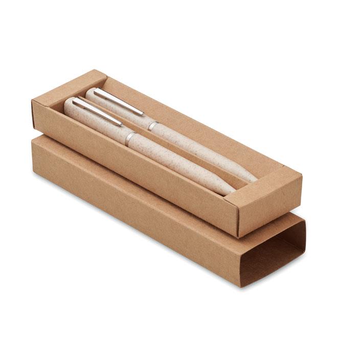Schreibgeräte-Set Stroh/ABS