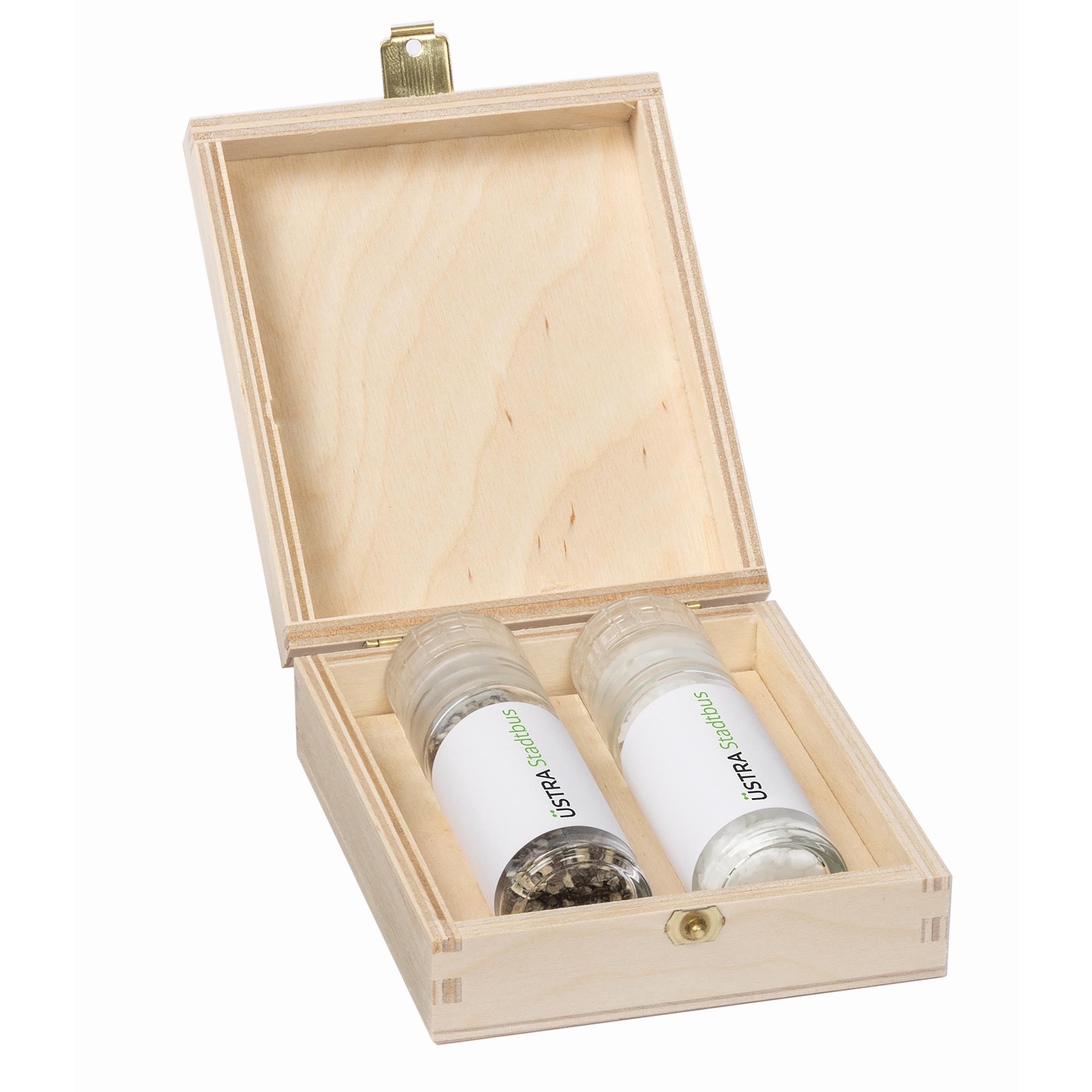 Holzbox für würzige ´Mini´ Mühlen - 3er Set
