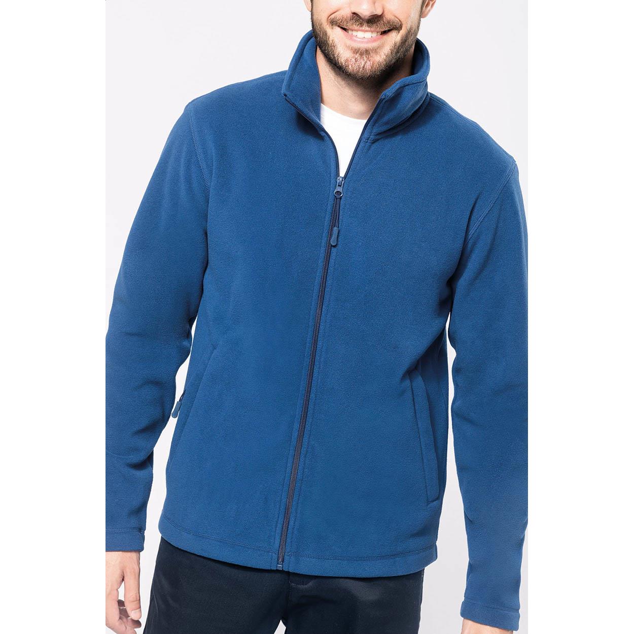Fleecejacke mit durchgehendem Reißverschluss