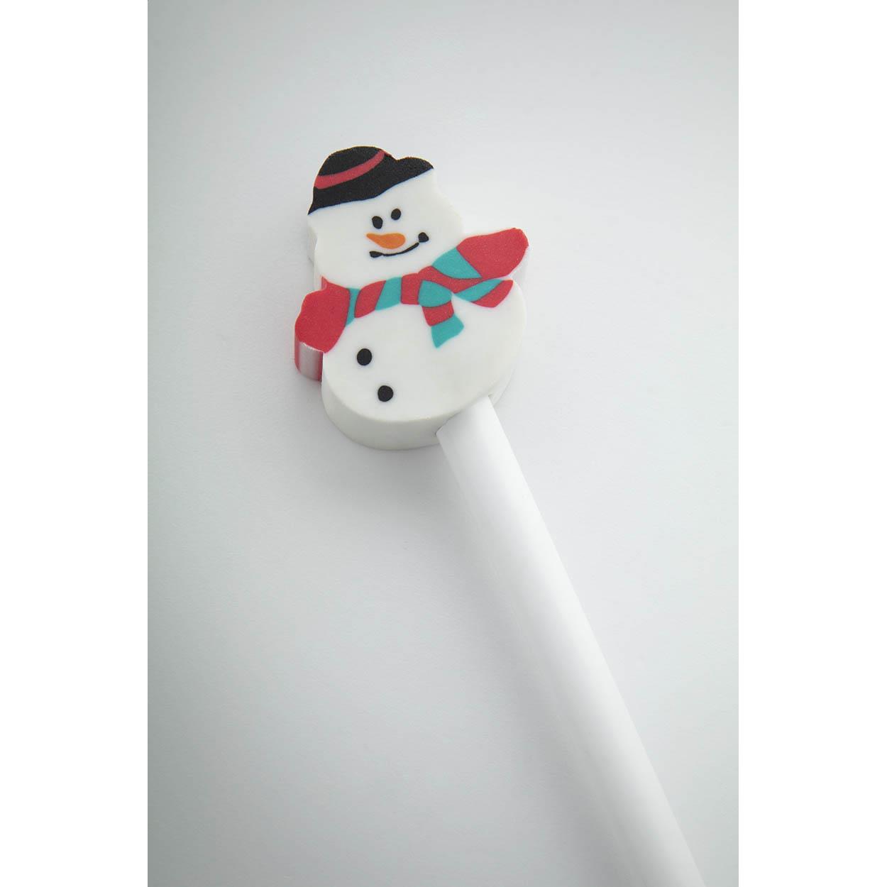 Bleistift mit Weihnachtsfigur, Schnemann