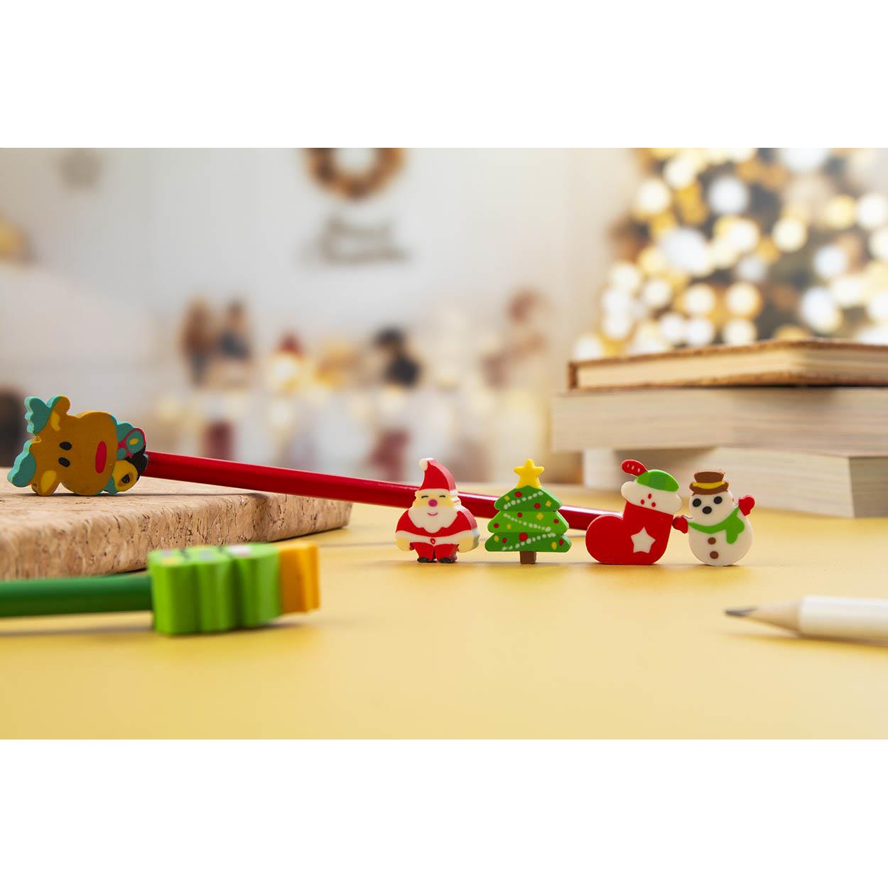 Weihnachts-Radierer-Set