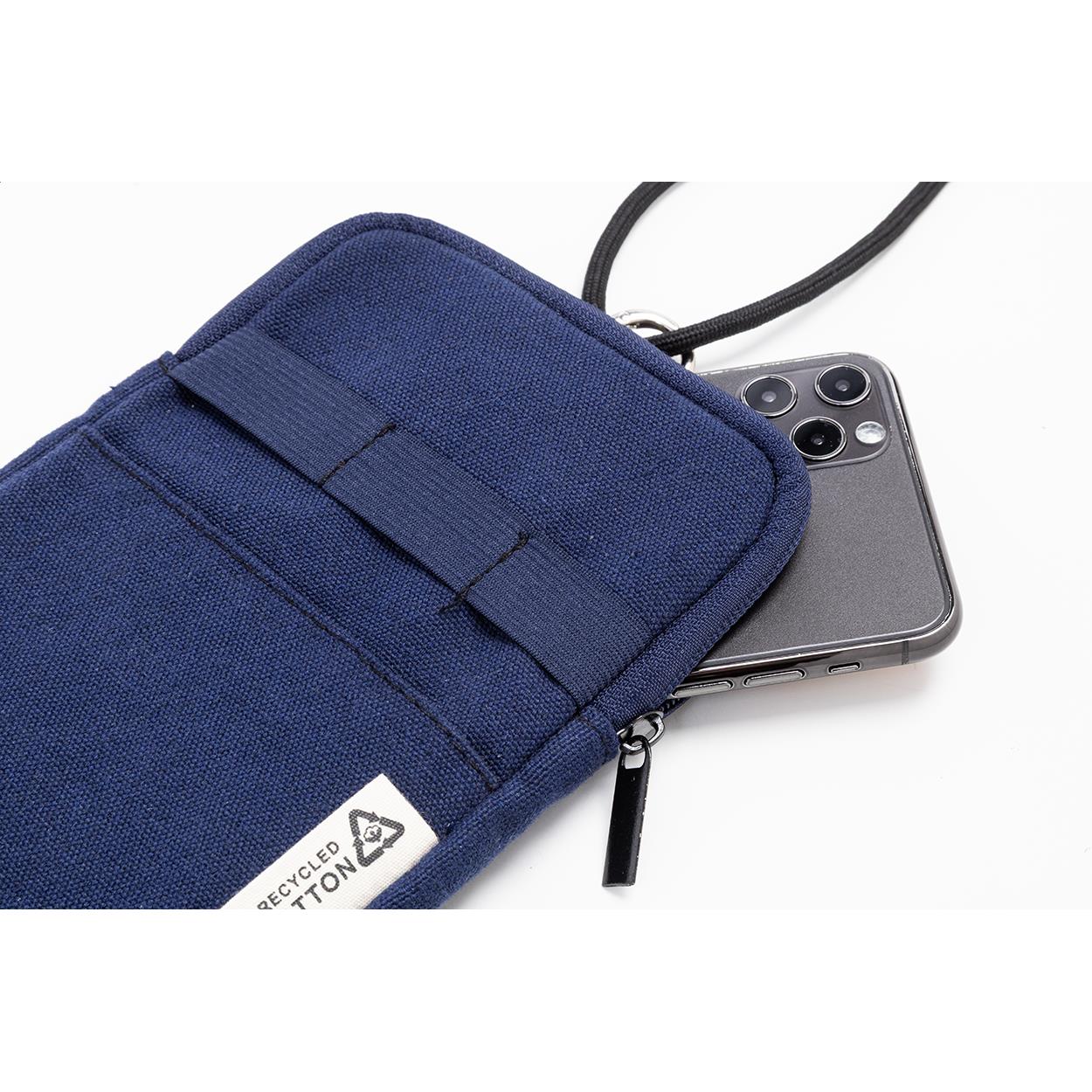 Umhängetasche für Handys aus recyceltem Canvas