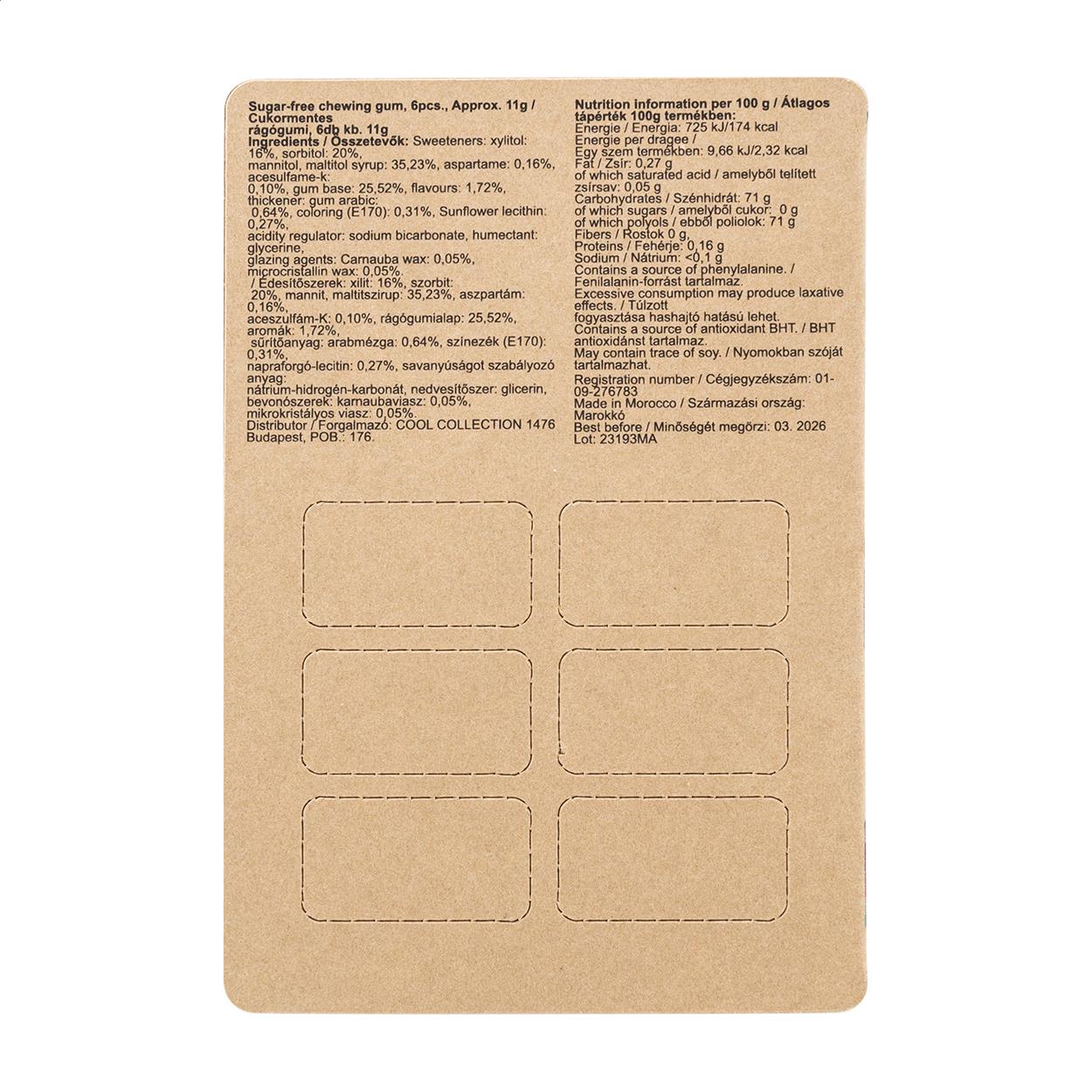 Kaugummi in individueller Verpackung