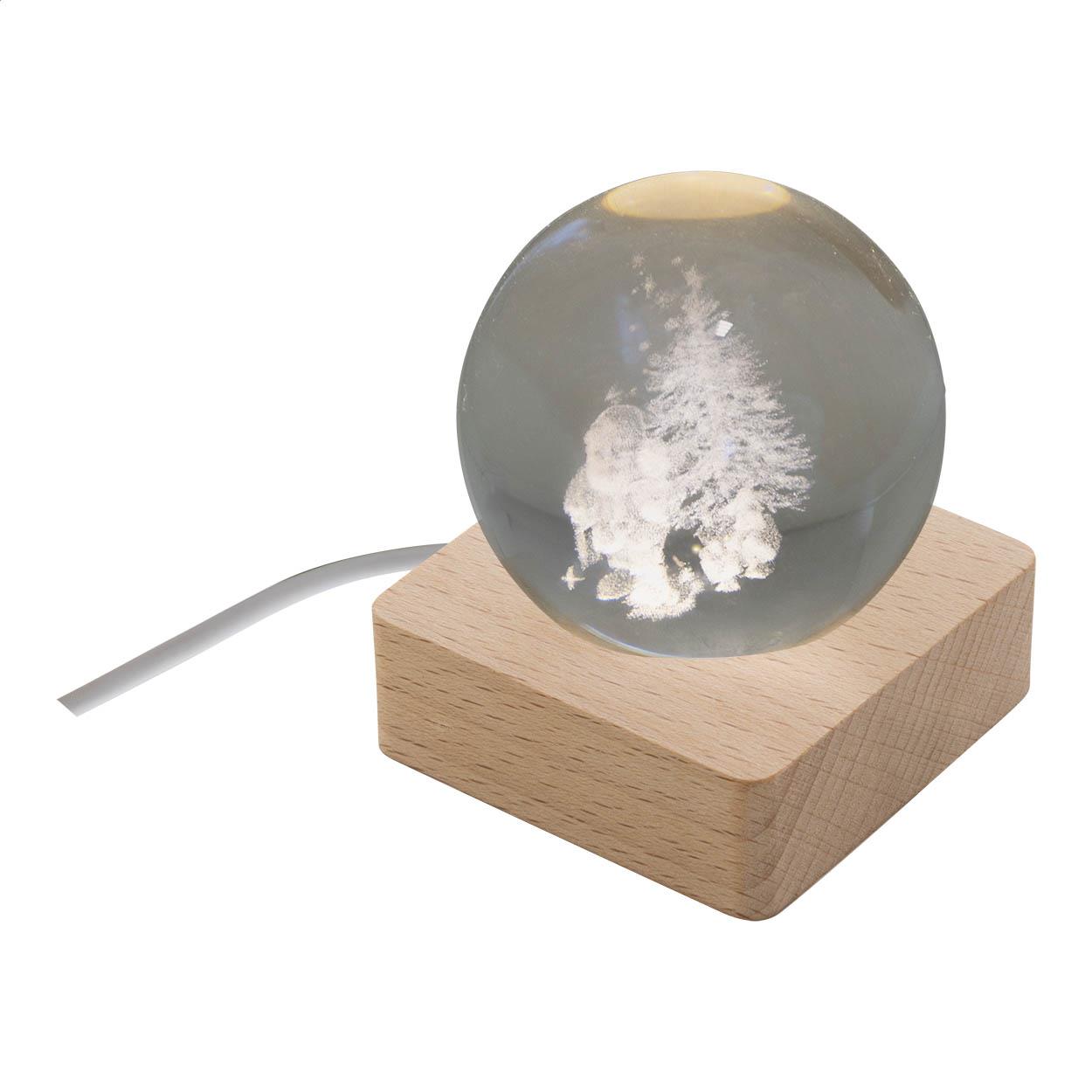 Leuchtkugel mit Weihnachtsmotiv