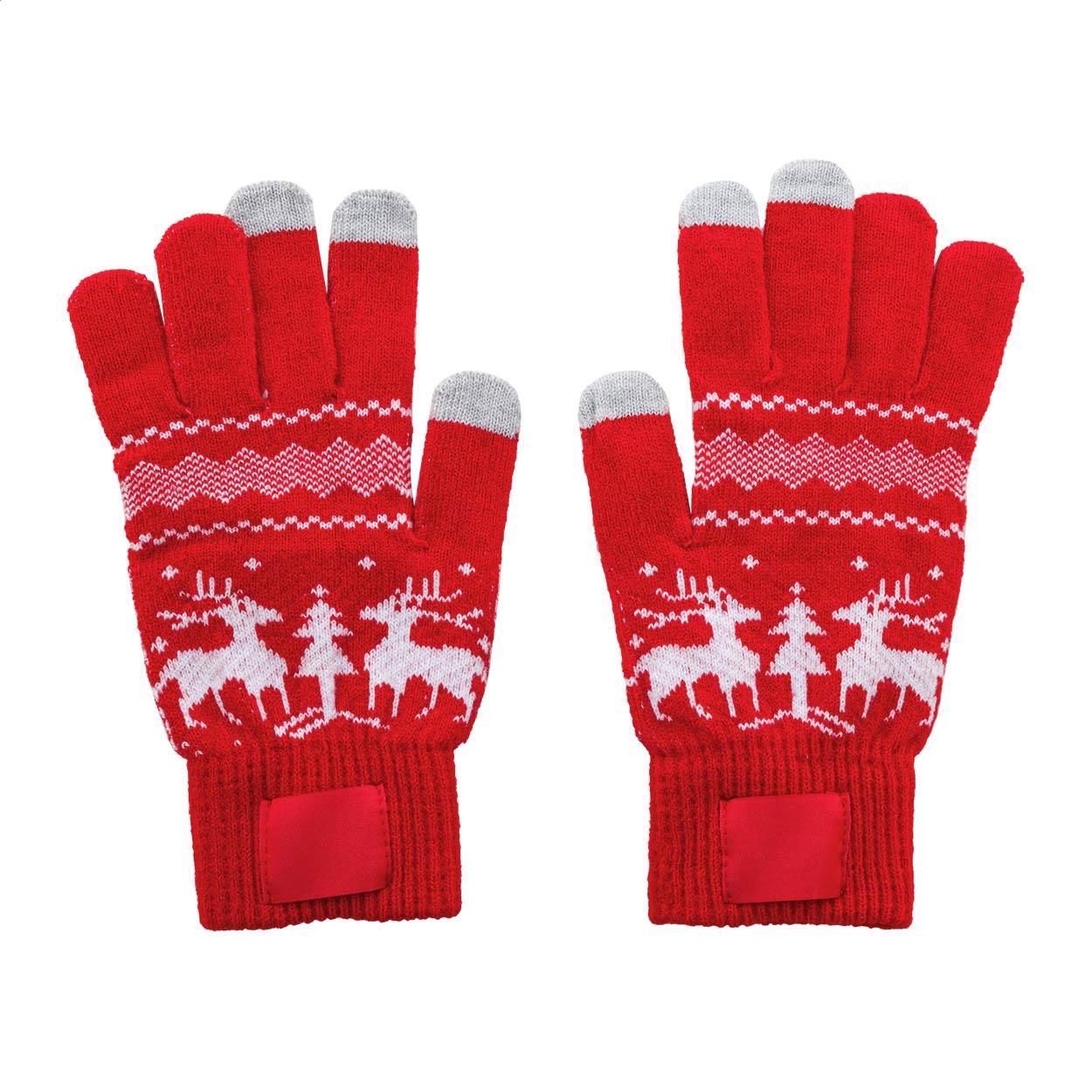 Weihnachtliche Touchscreen-Handschuhe