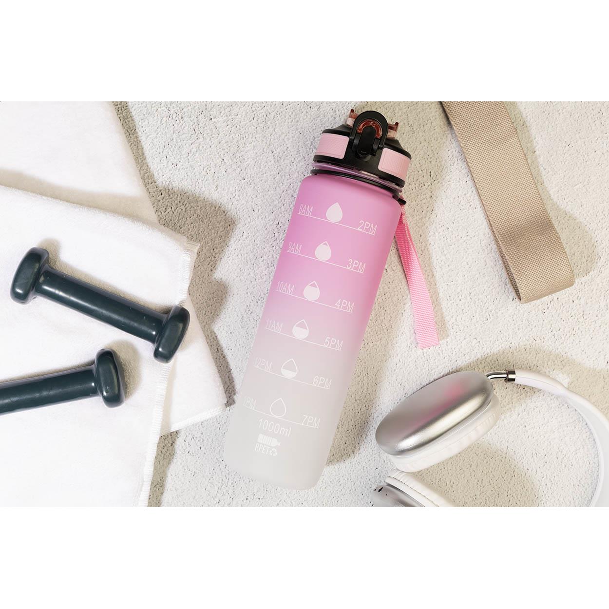 RPET Flasche mit Motivationsanzeige
