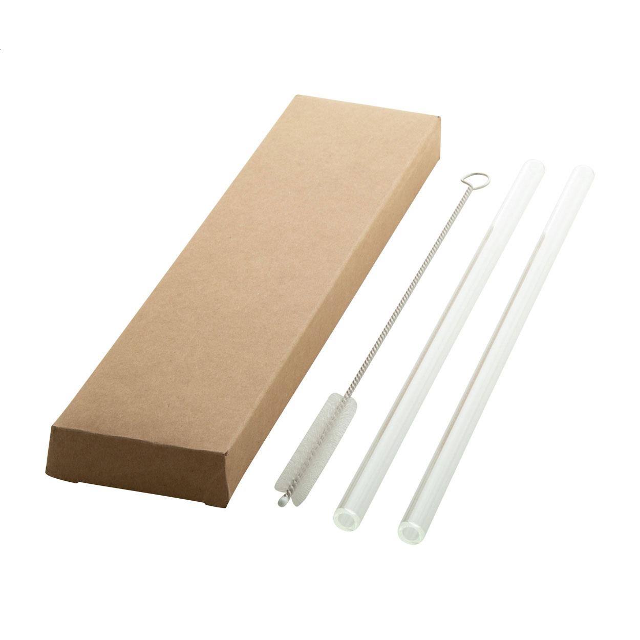 Glas-Trinkhalm-Set