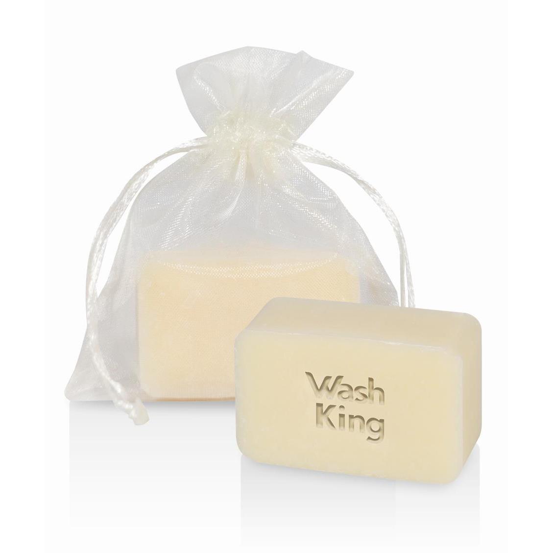 Schafmilchseife ´Klassik´ mit Prägung im Organza-Säckchen, inkl. 4c-Einleger 4/4-farbig