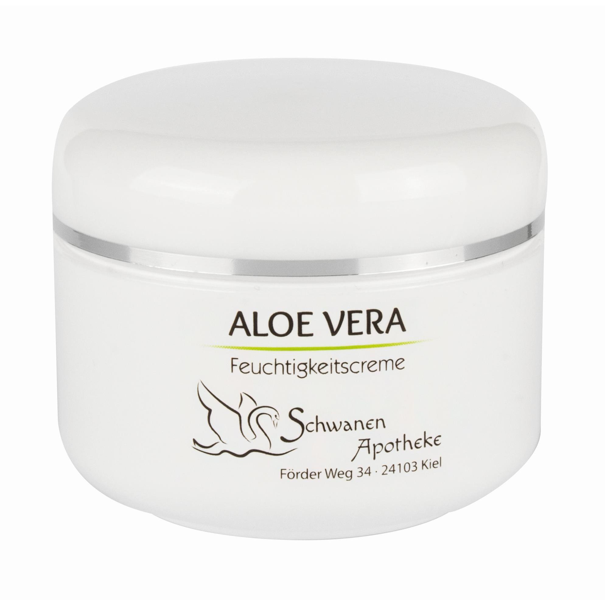 Aloe Vera Feuchtigkeitscreme in 50 ml Tiegel weiß - Tampondruck