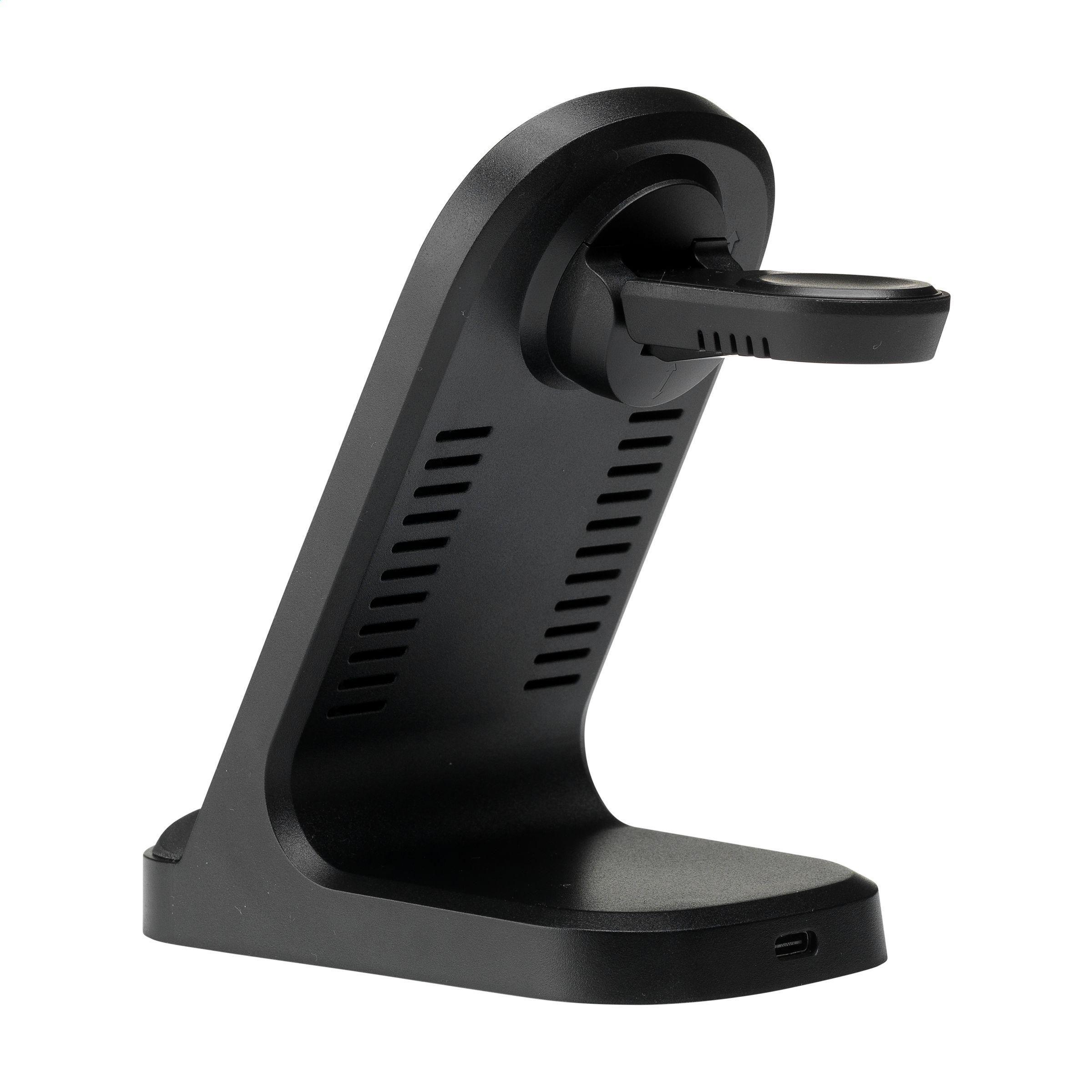 Triple-Up RCS Recycled ABS Wireless Charger Stand