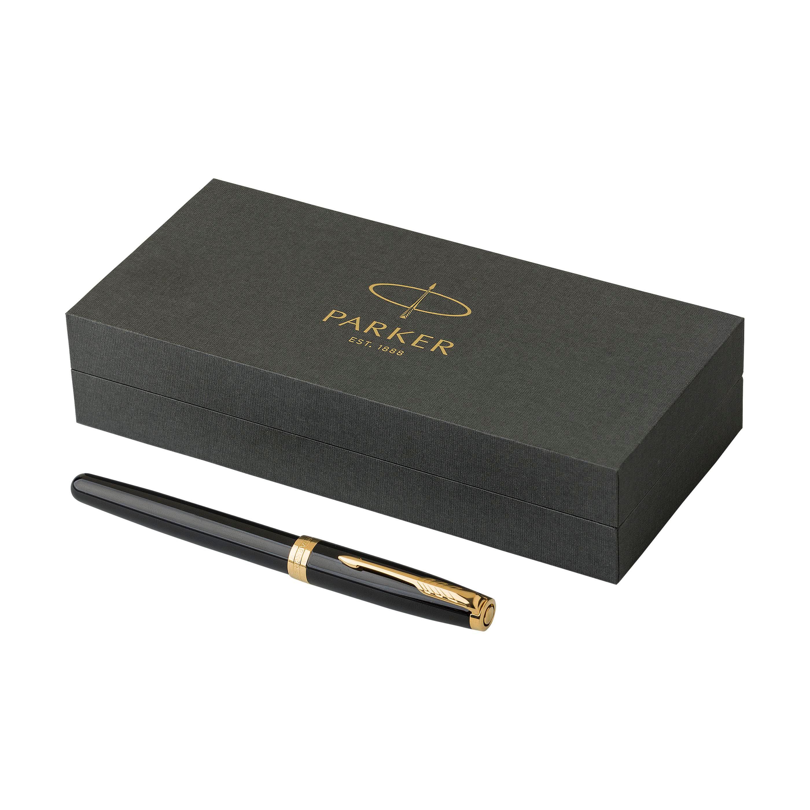 Parker Sonnet Tintenroller | Goldfarbene Zierelemente