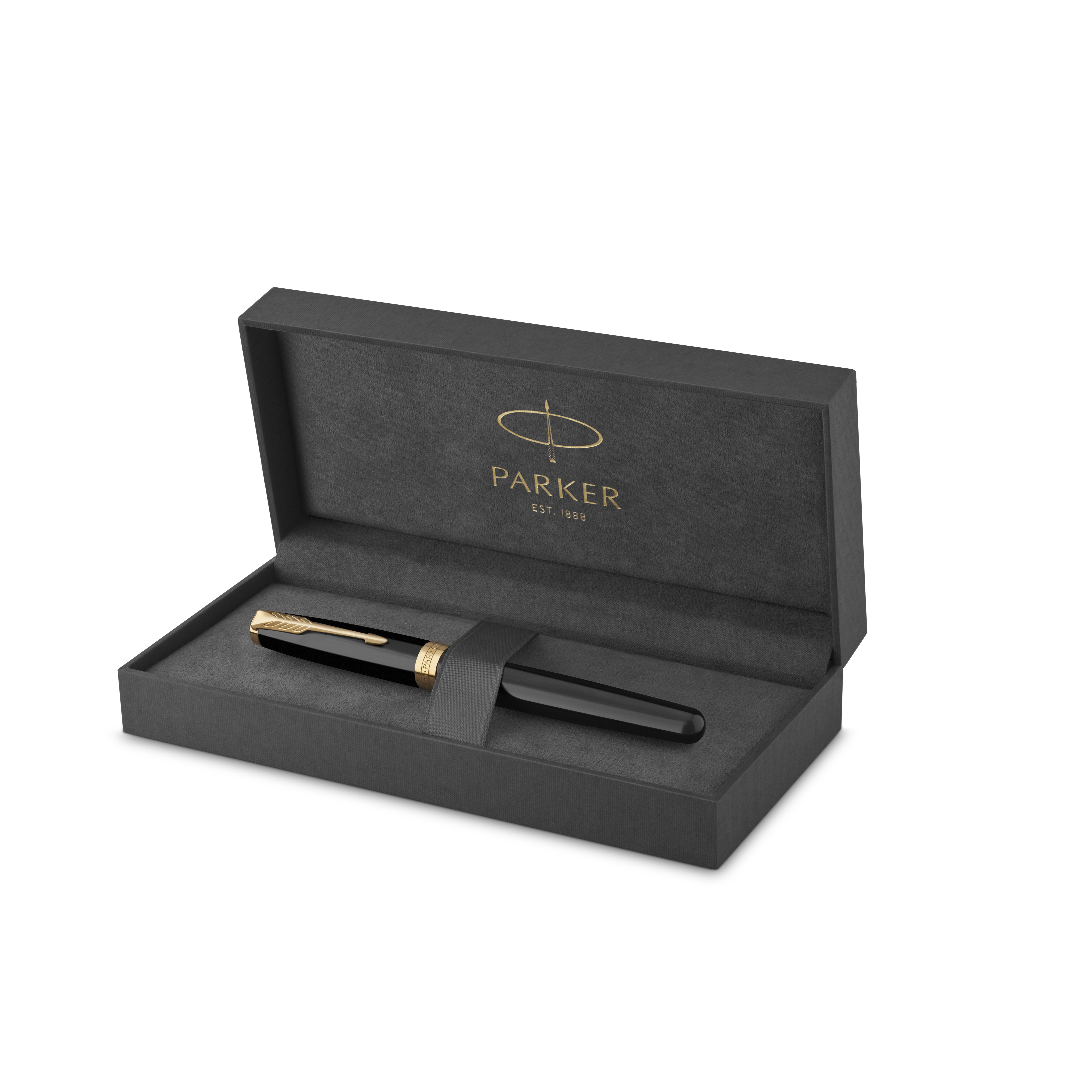 Parker Sonnet Tintenroller | Goldfarbene Zierelemente