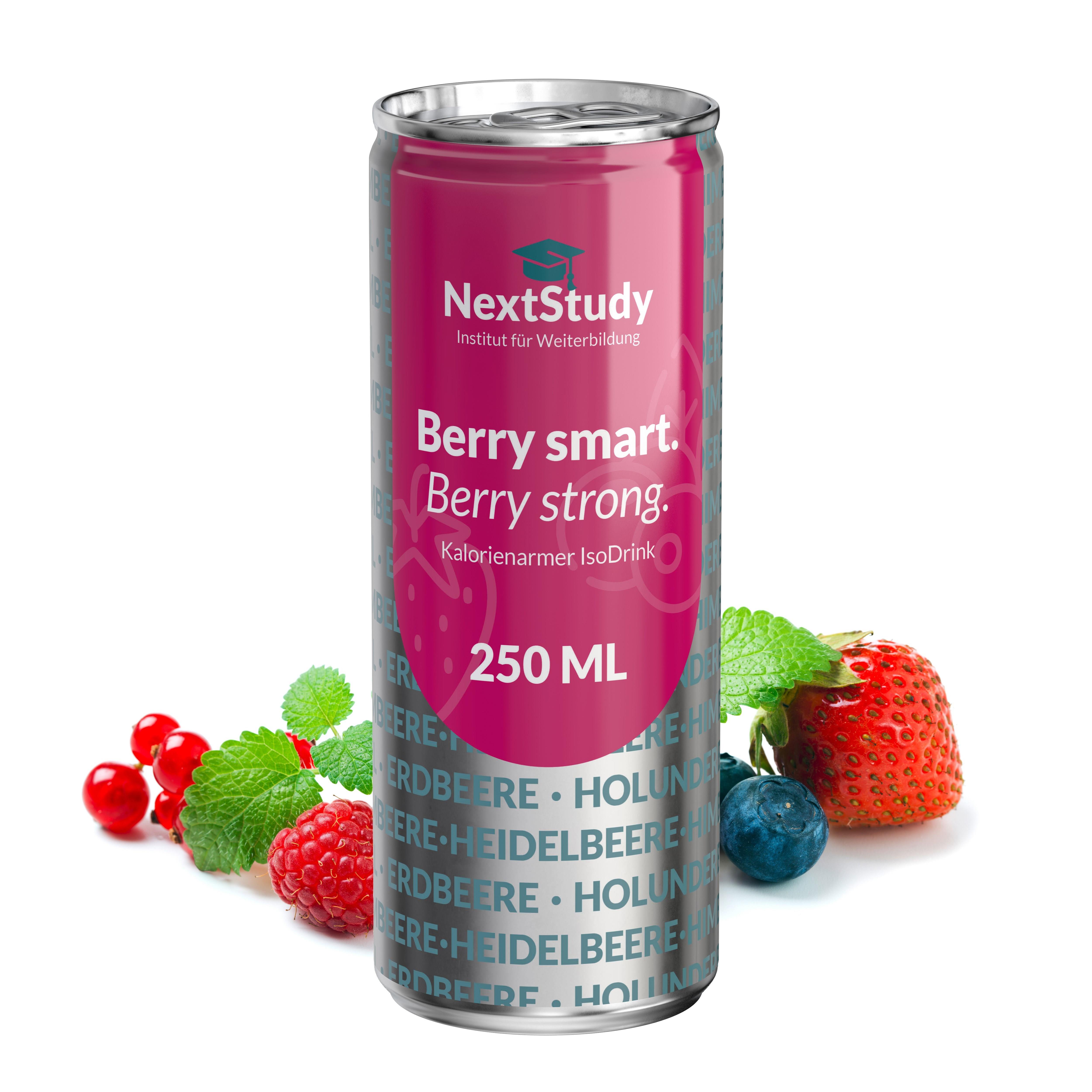 250 ml Iso Sports Drink Red Berries - Fullbody transparent (glänzend)