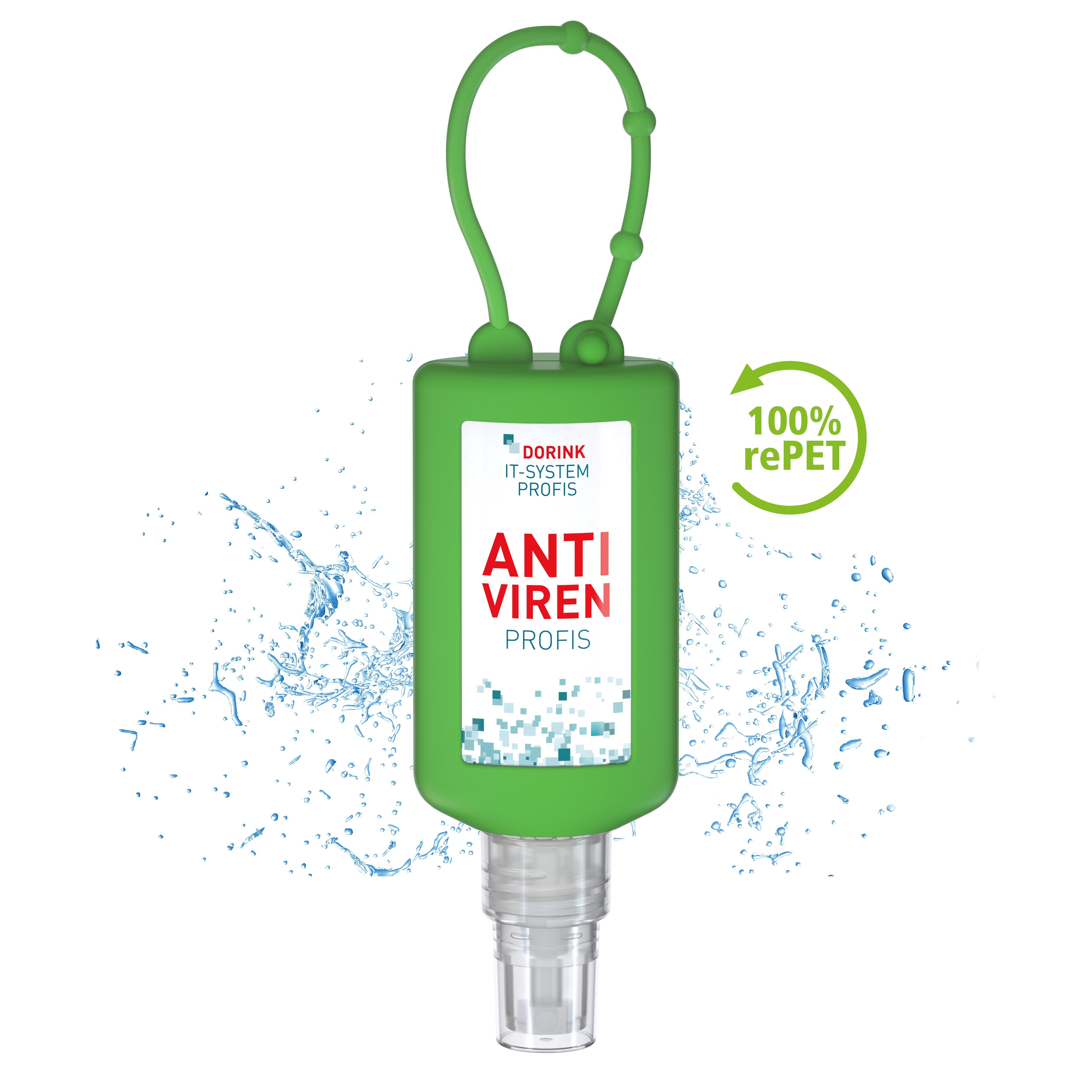 50 ml Bumper grün - Hände-Desinfektionsspray (DIN EN 1500) - Body Label