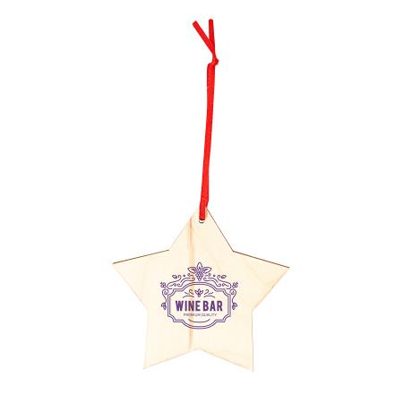 JINGLE Weihnachtsdekorationen aus Holz, Stern
